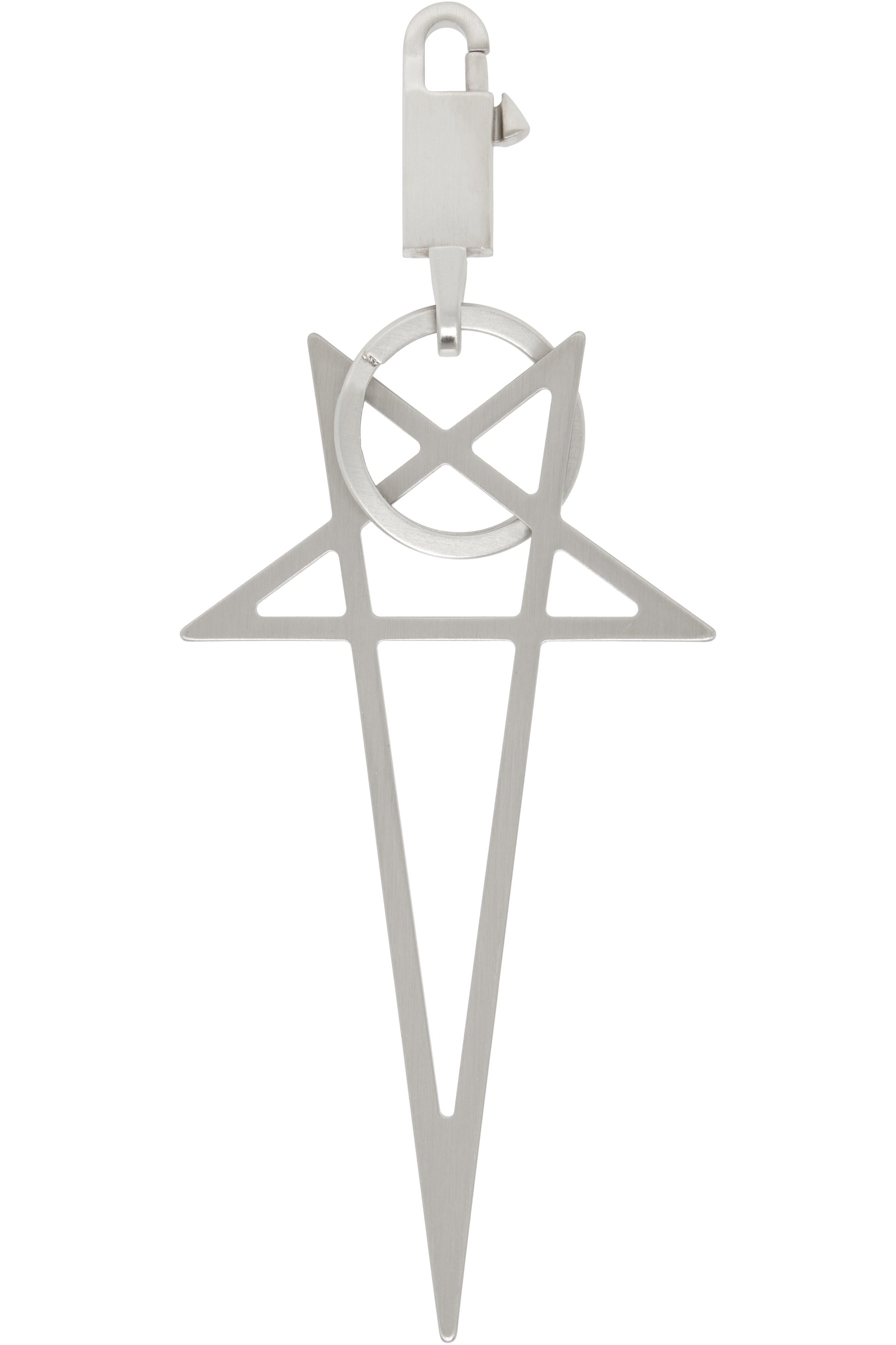 Rick Owens - Silver Big Pentagram Keychain