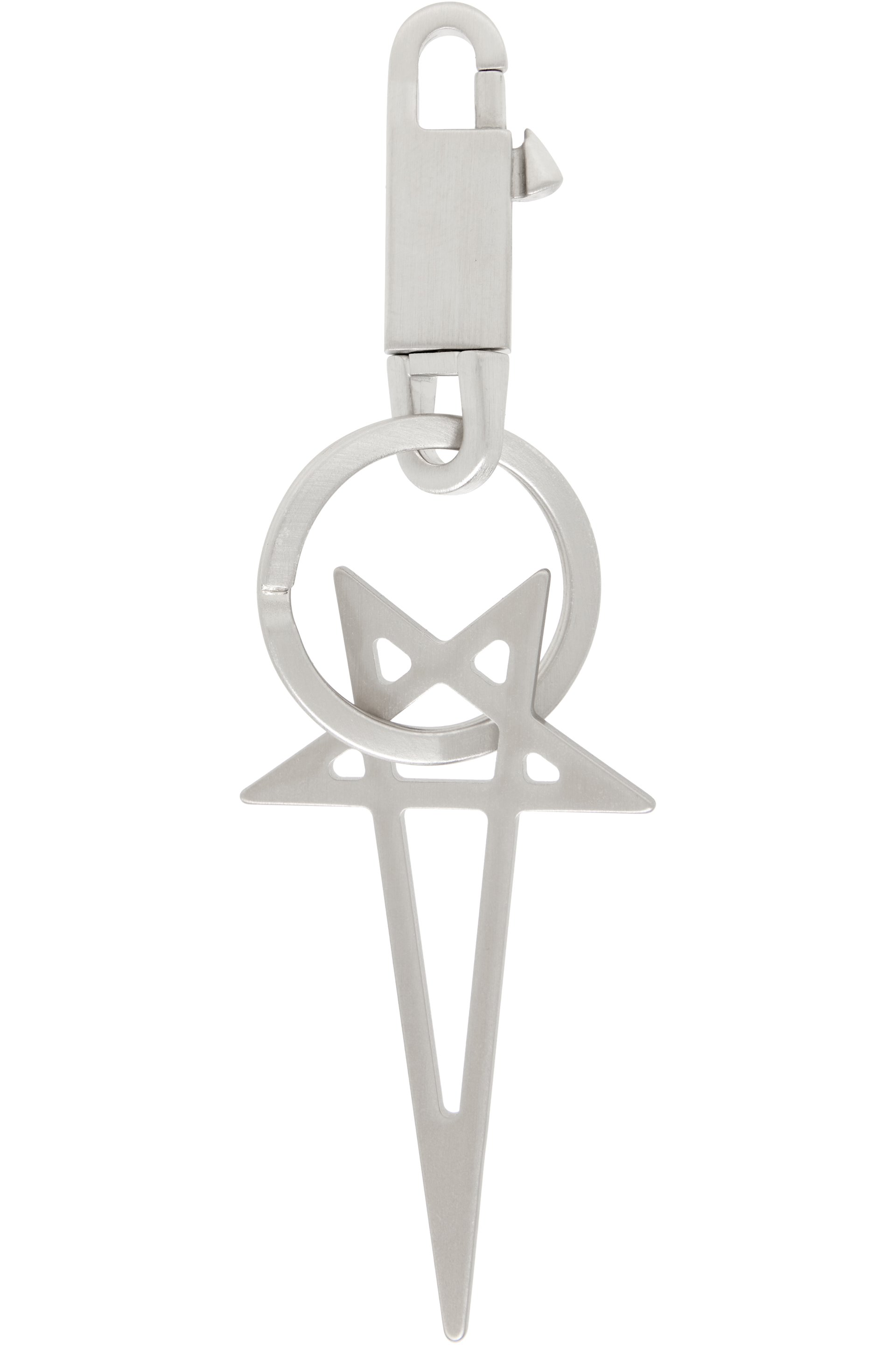 Rick Owens - Silver Pentagram Keychain
