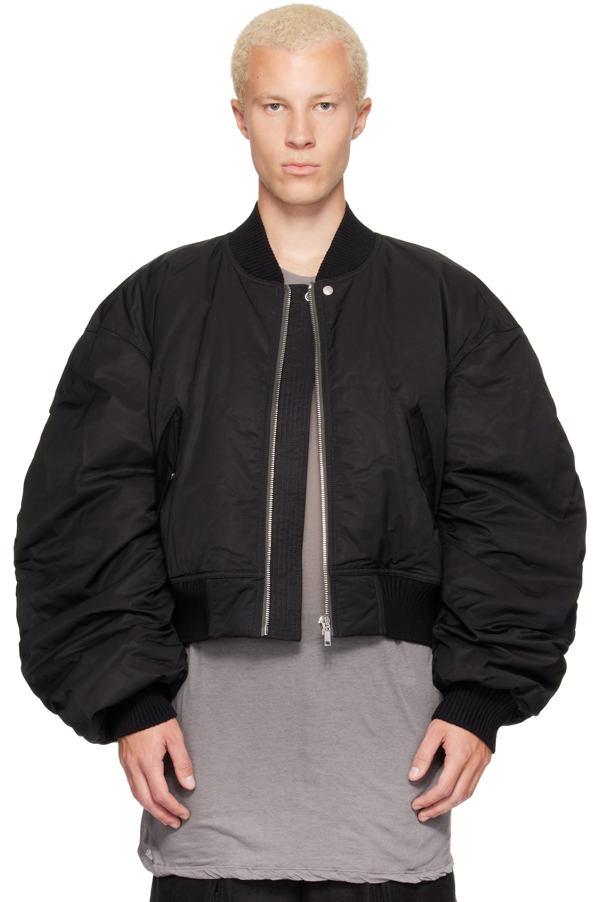 Rick Owens - Black Tower Secchia Down Flight Jacket