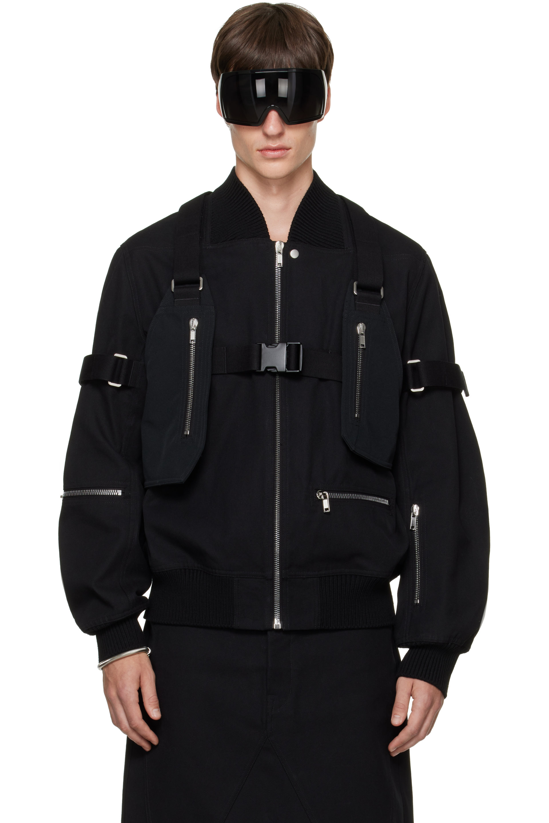 Rick Owens - Black Tower Holster Bomber Jacket
