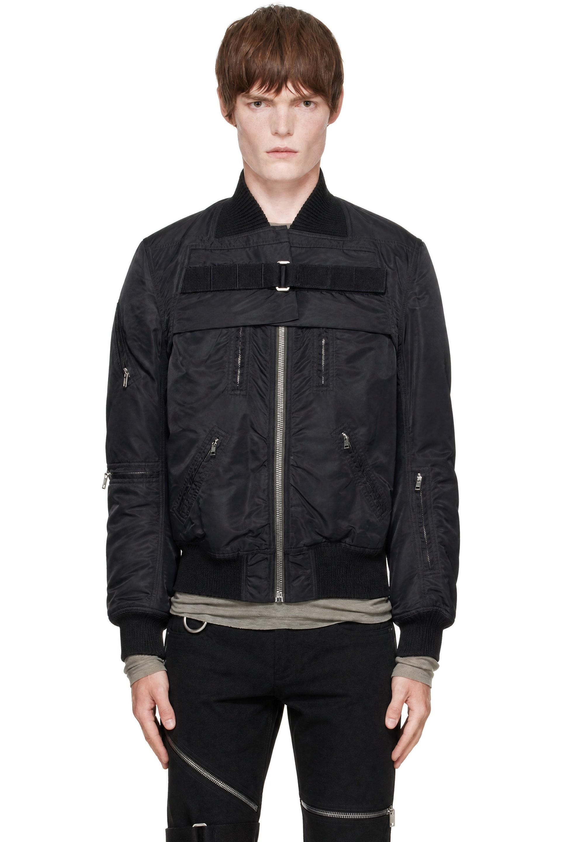 Rick Owens - Black Tower 2 Piece Flight Bomber Jacket