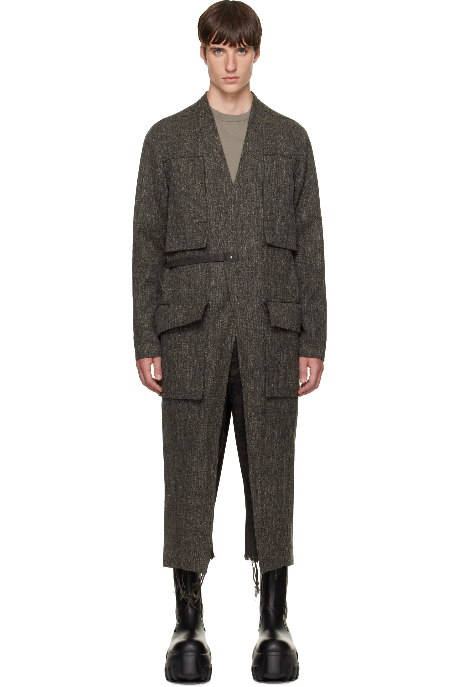 Rick Owens - Brown Tower Lab Coat