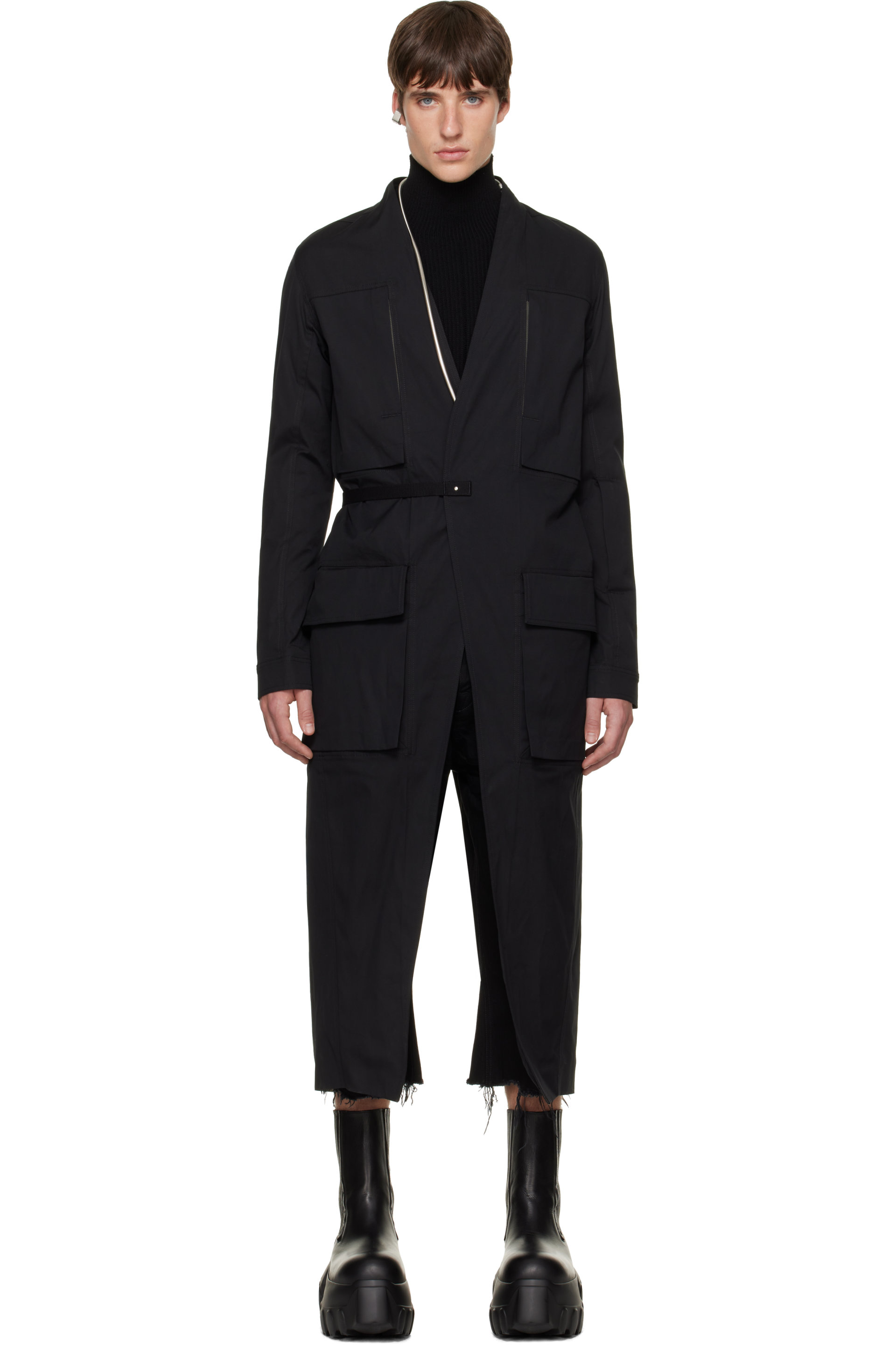Rick Owens - Manteau Lab noir - Tower