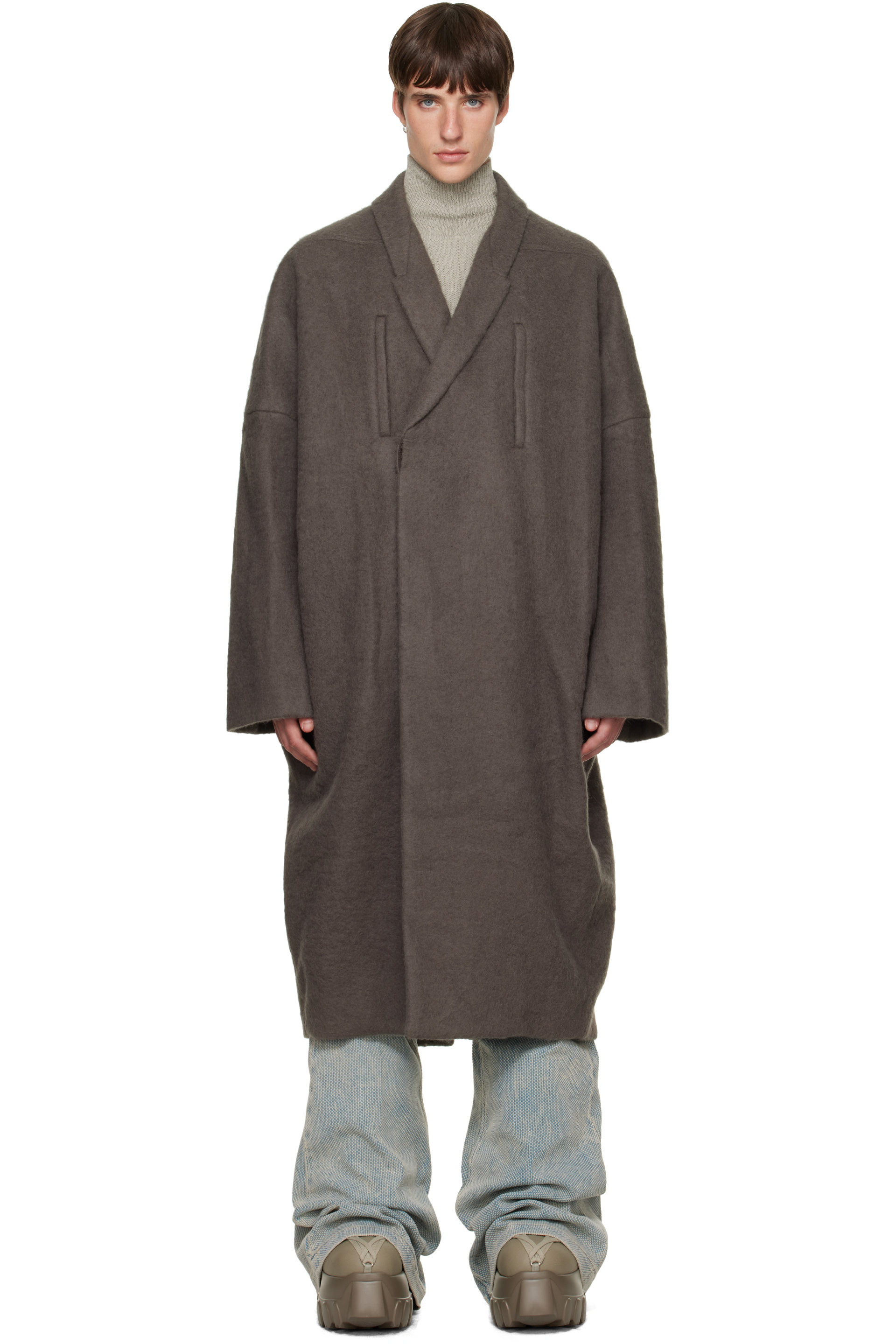 Rick Owens - Gray Tower Poiret Coat