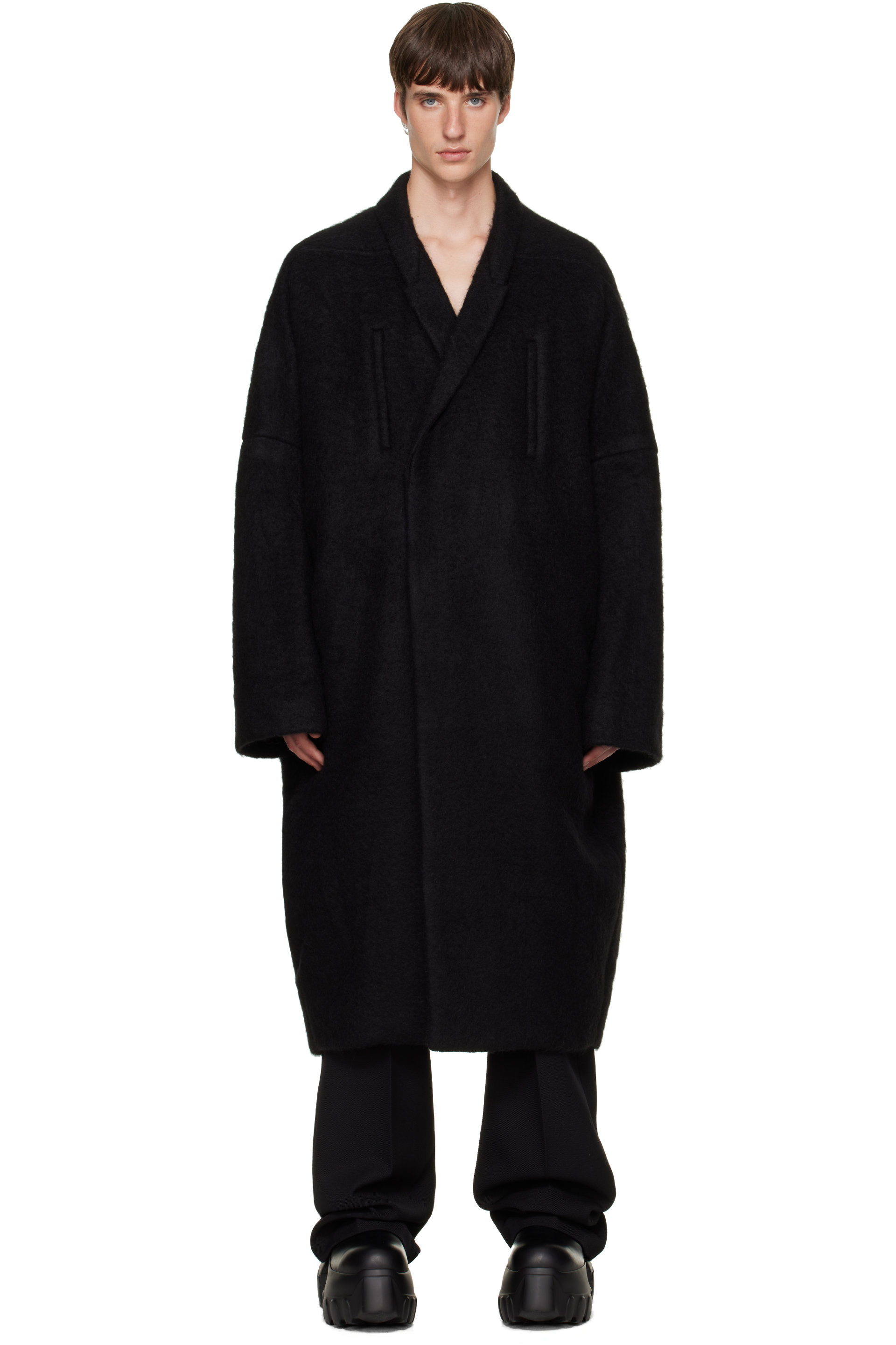 Rick Owens - Black Tower Poiret Coat