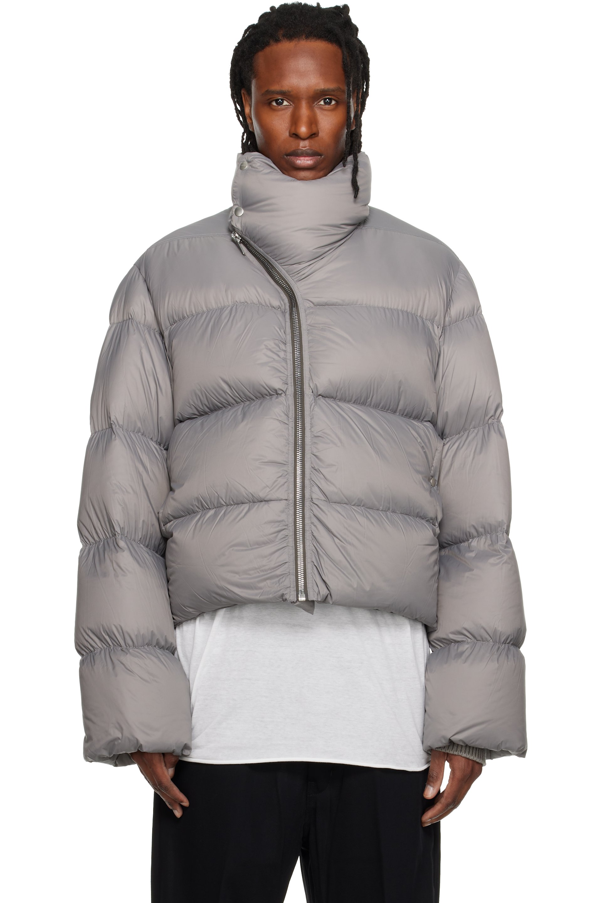 Rick Owens - Gray Tower Turtle Jacket