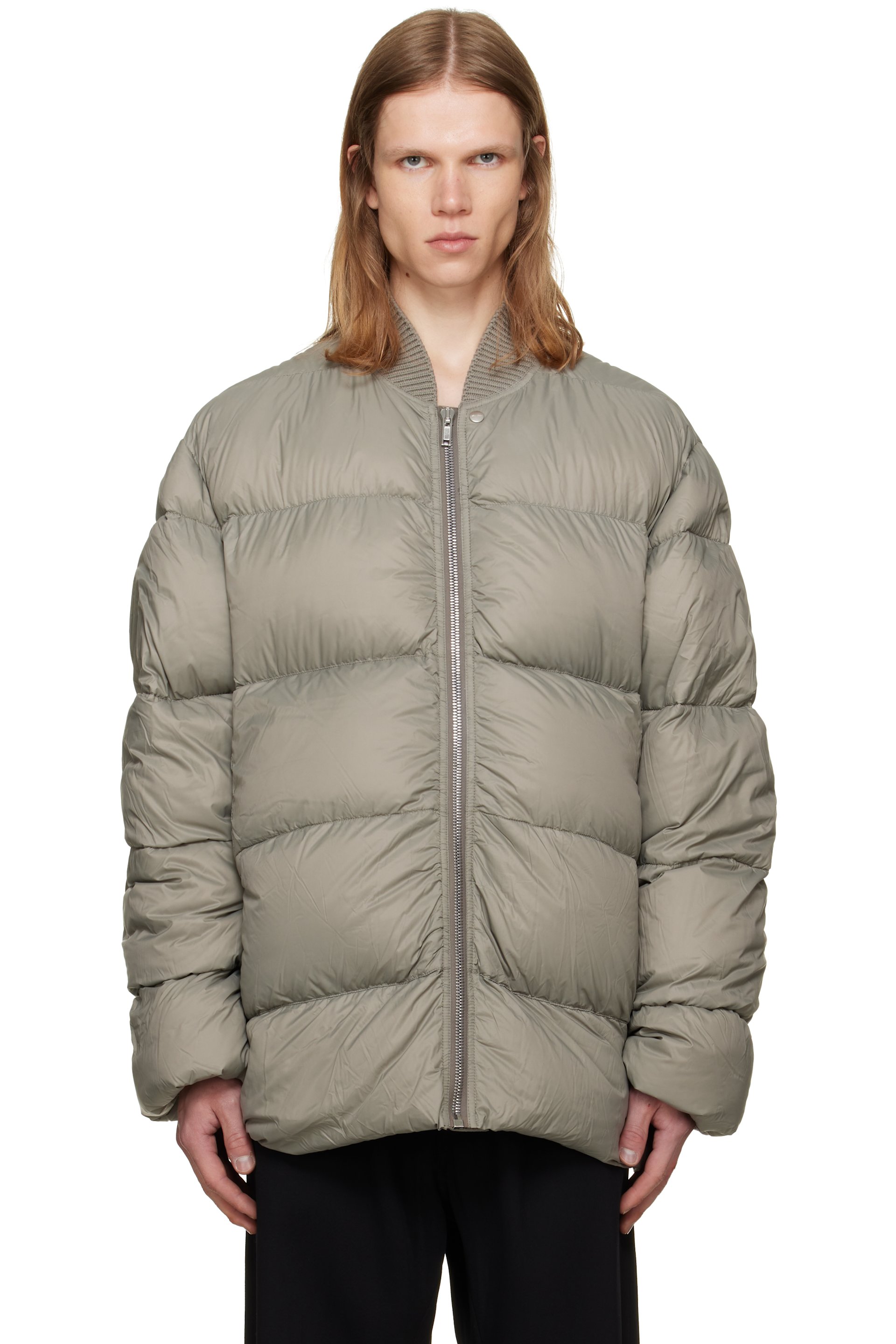 Rick Owens - Gray Tower Classic Down Flight Jacket
