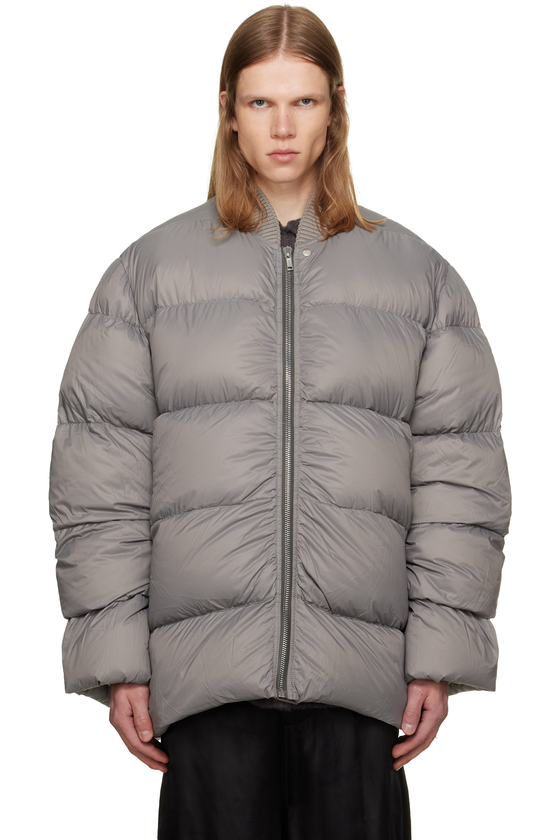 Rick Owens - 灰褐色 Tower Classic 羽绒飞行员夹克