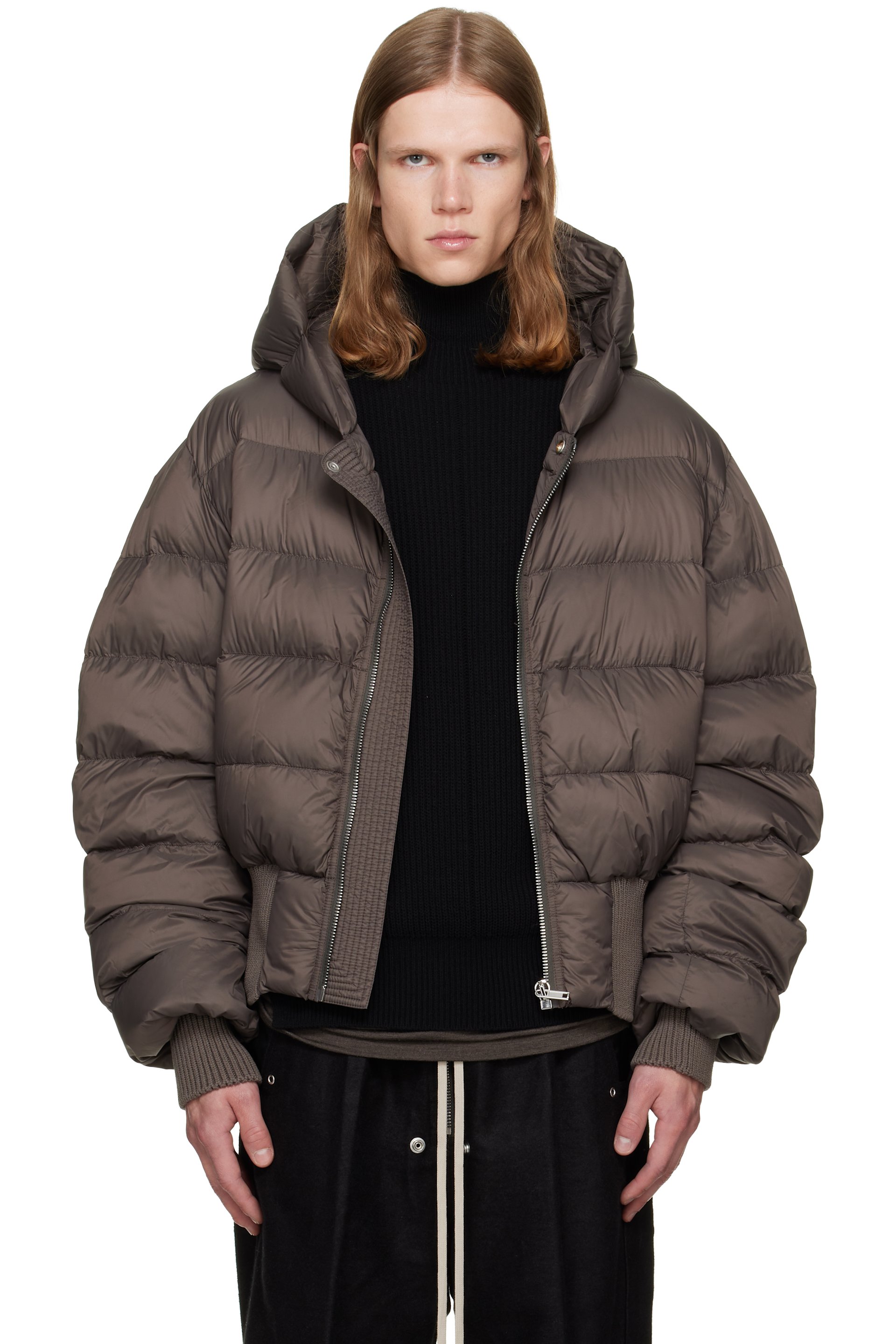 Rick Owens - Taupe Tower Hooded Jacket