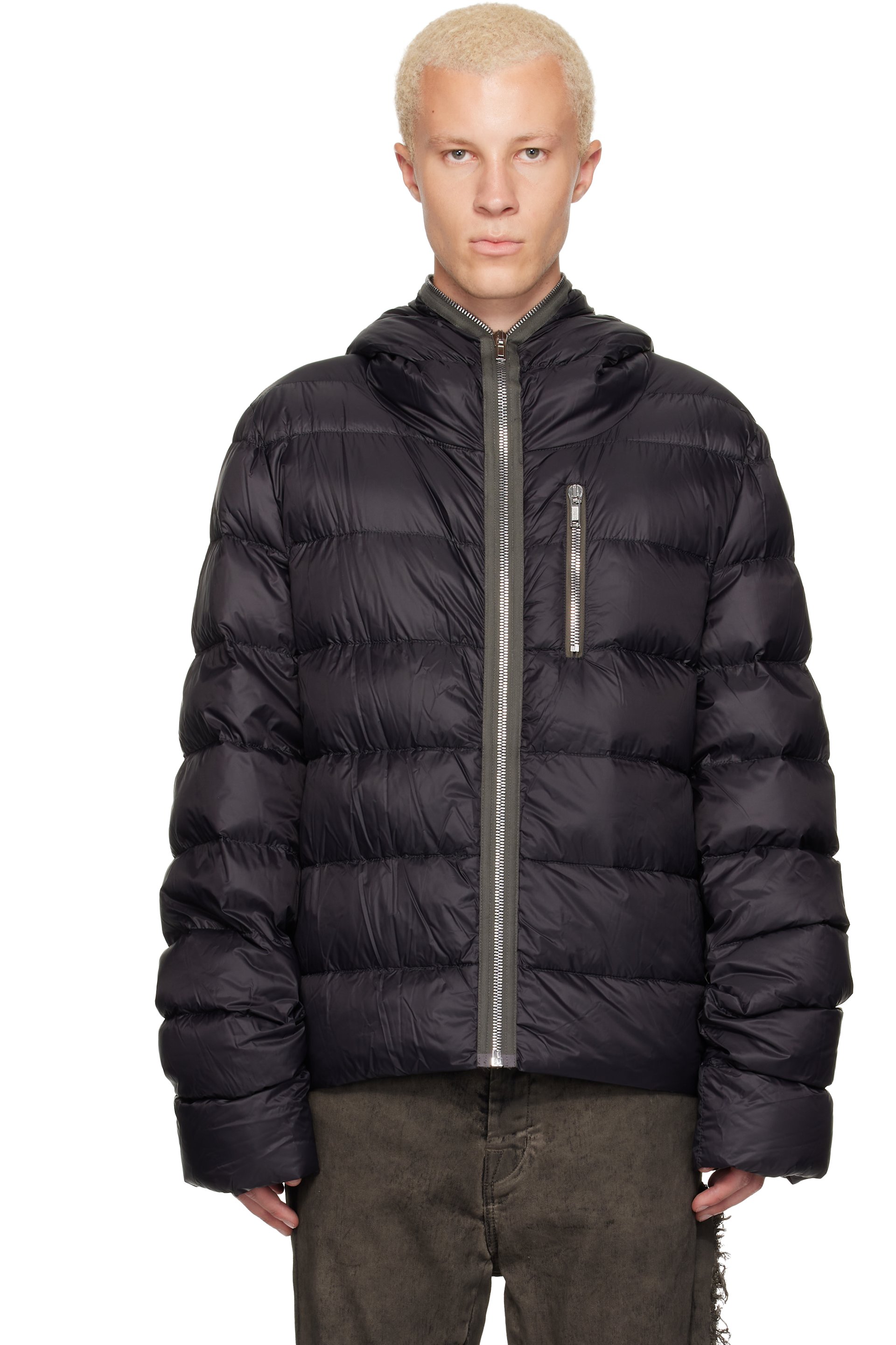 Rick Owens - Black Tower Hooded Down Jacket