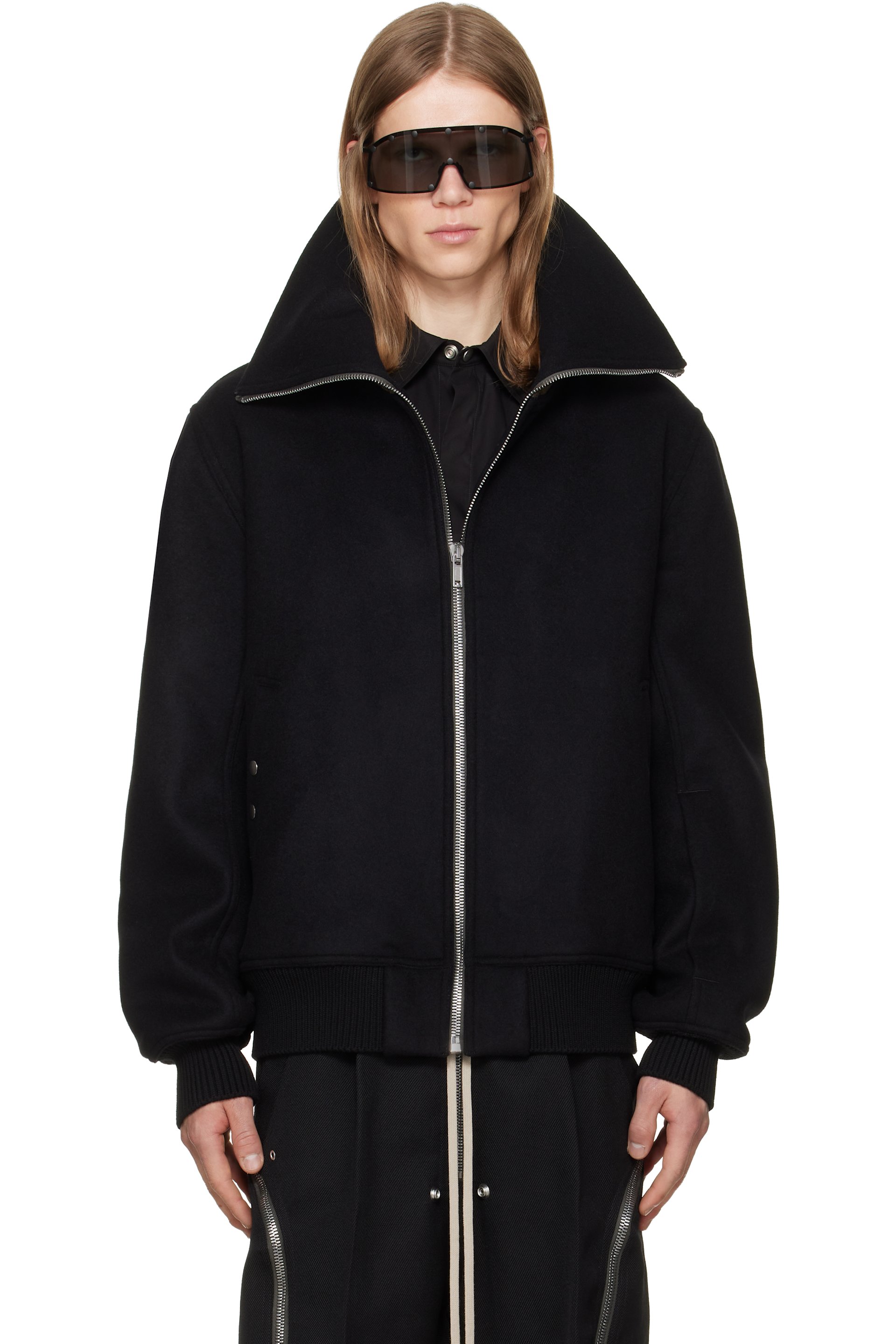 Rick Owens - Black Tower Dracuflight Jacket