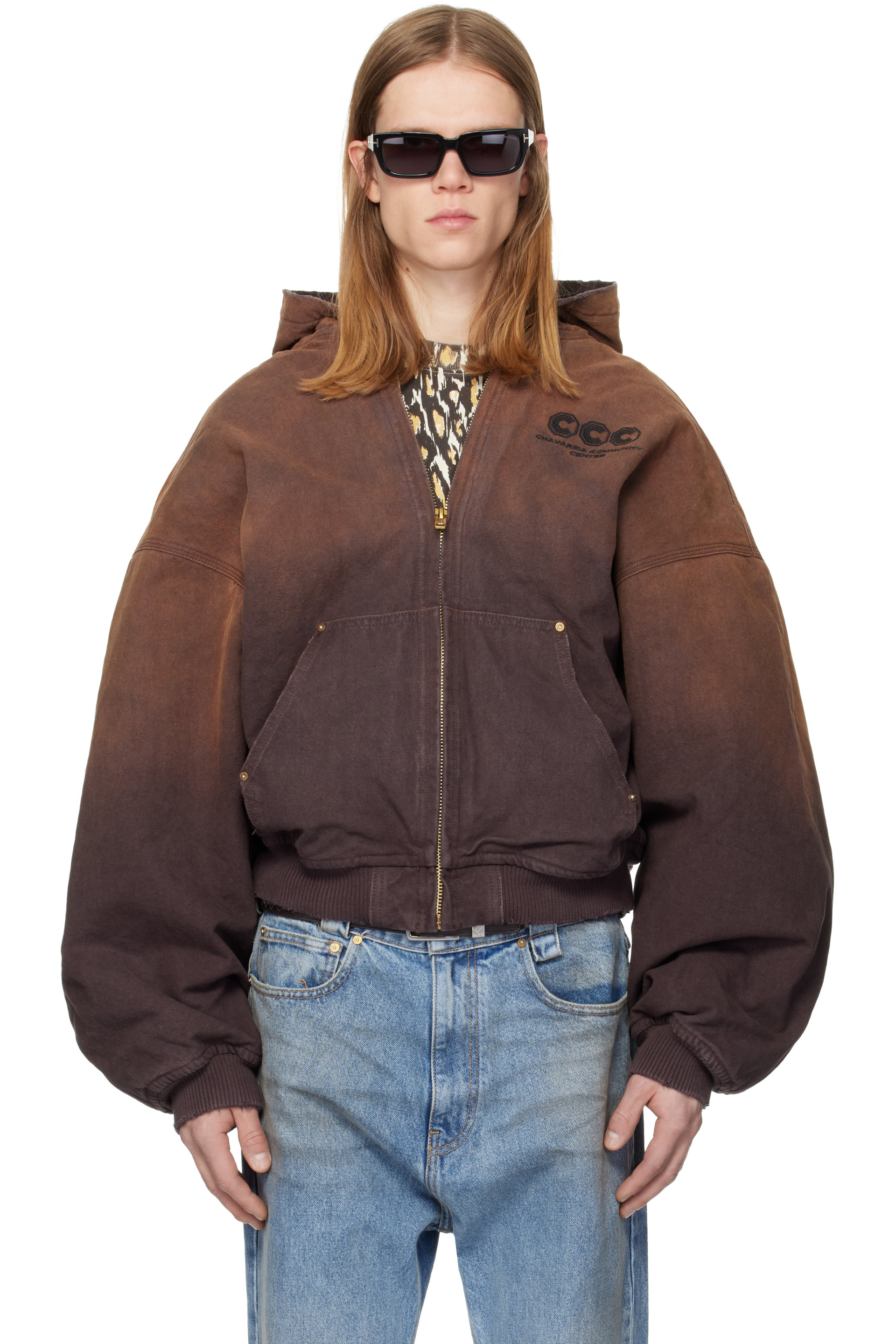 WILLY CHAVARRIA - Brown Quilted Juggernaut Jacket