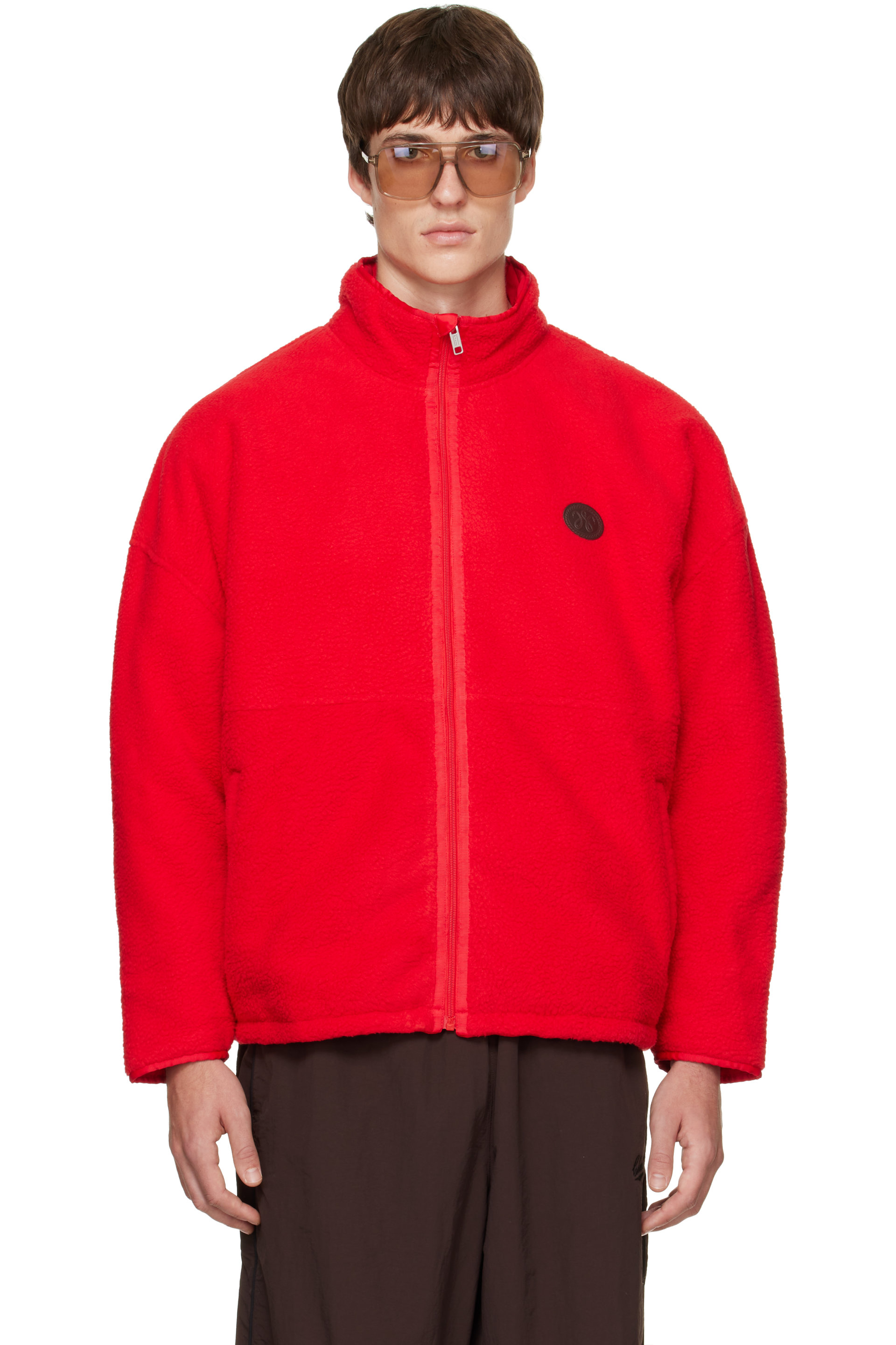 WILLY CHAVARRIA - Red Reversible 'Willy' Fleece Jacket