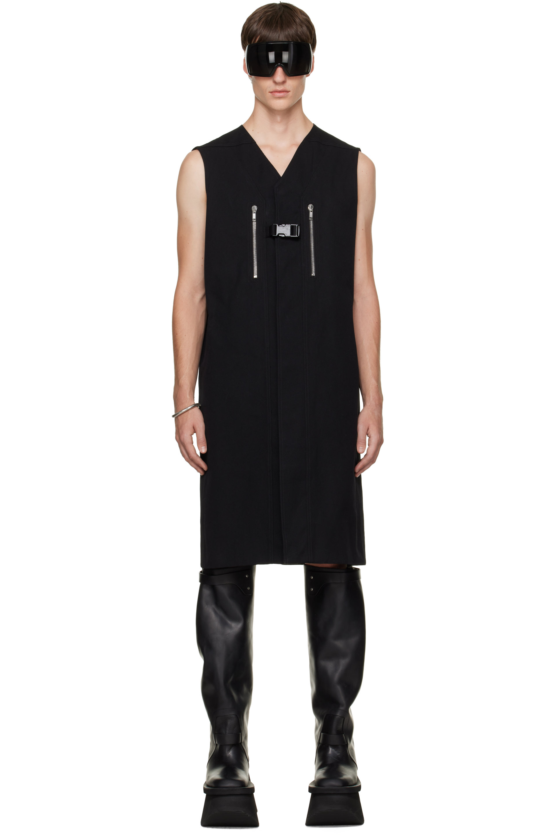 Rick Owens - Black Tower Long Vest