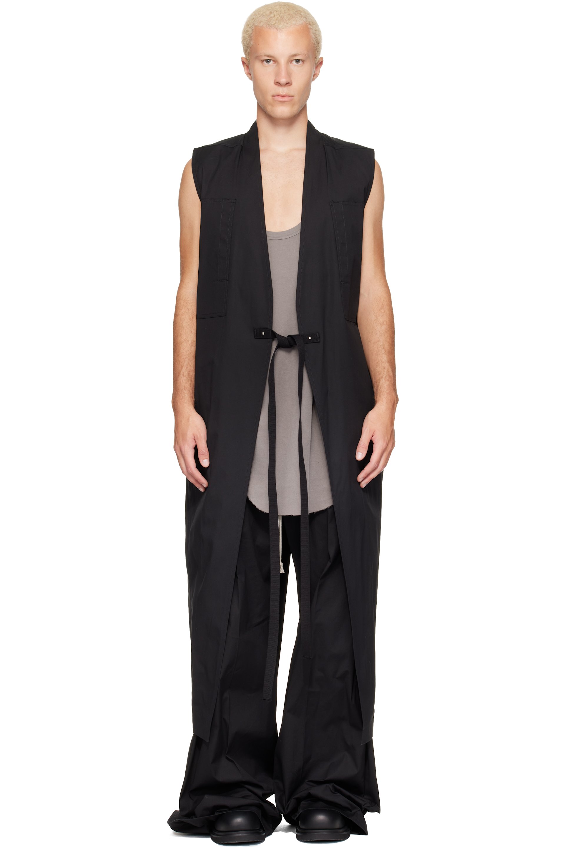 Rick Owens - 黑色 Tower Long Lab 马甲