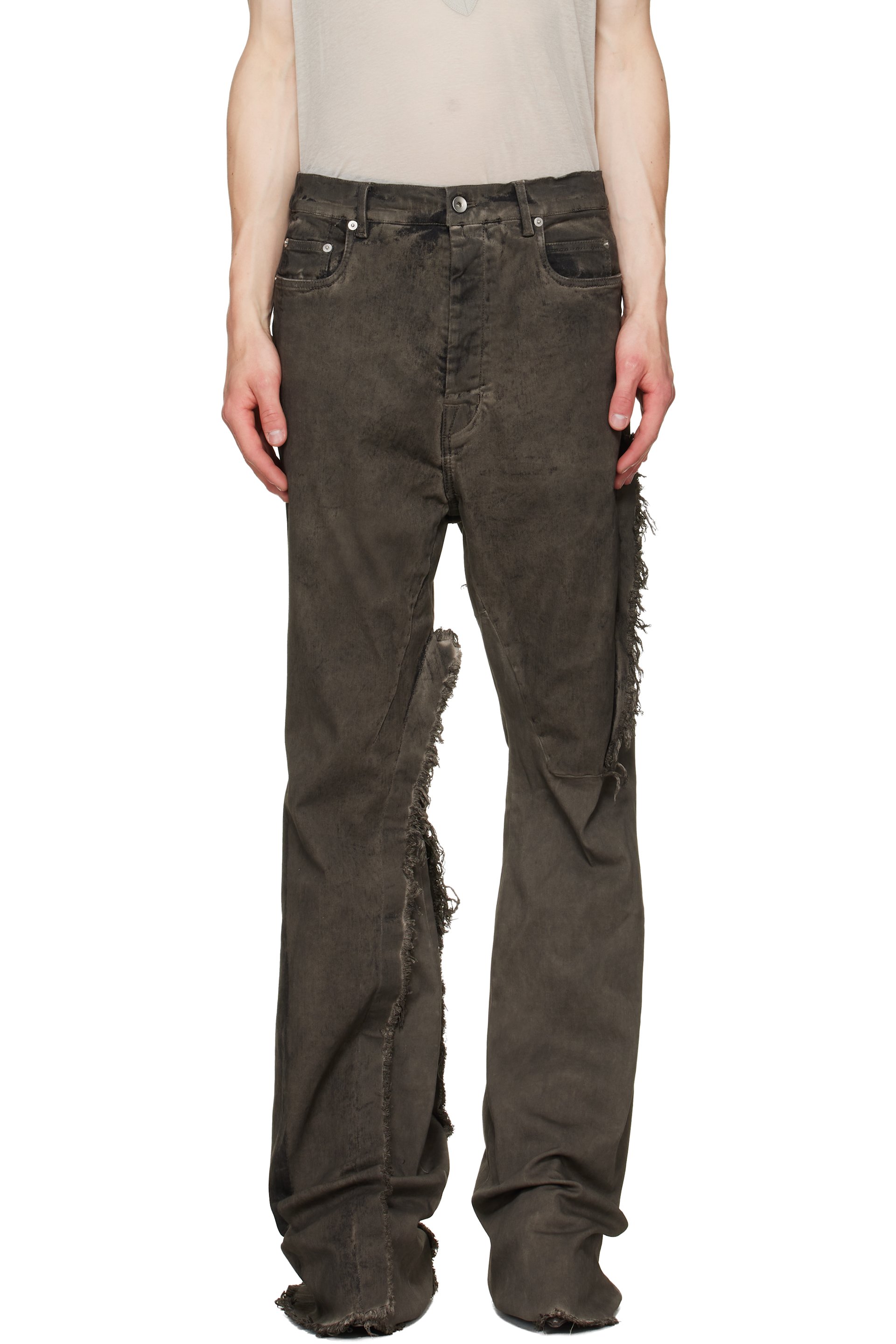 Rick Owens - Jean semi-évasé Bolan gris - Tower