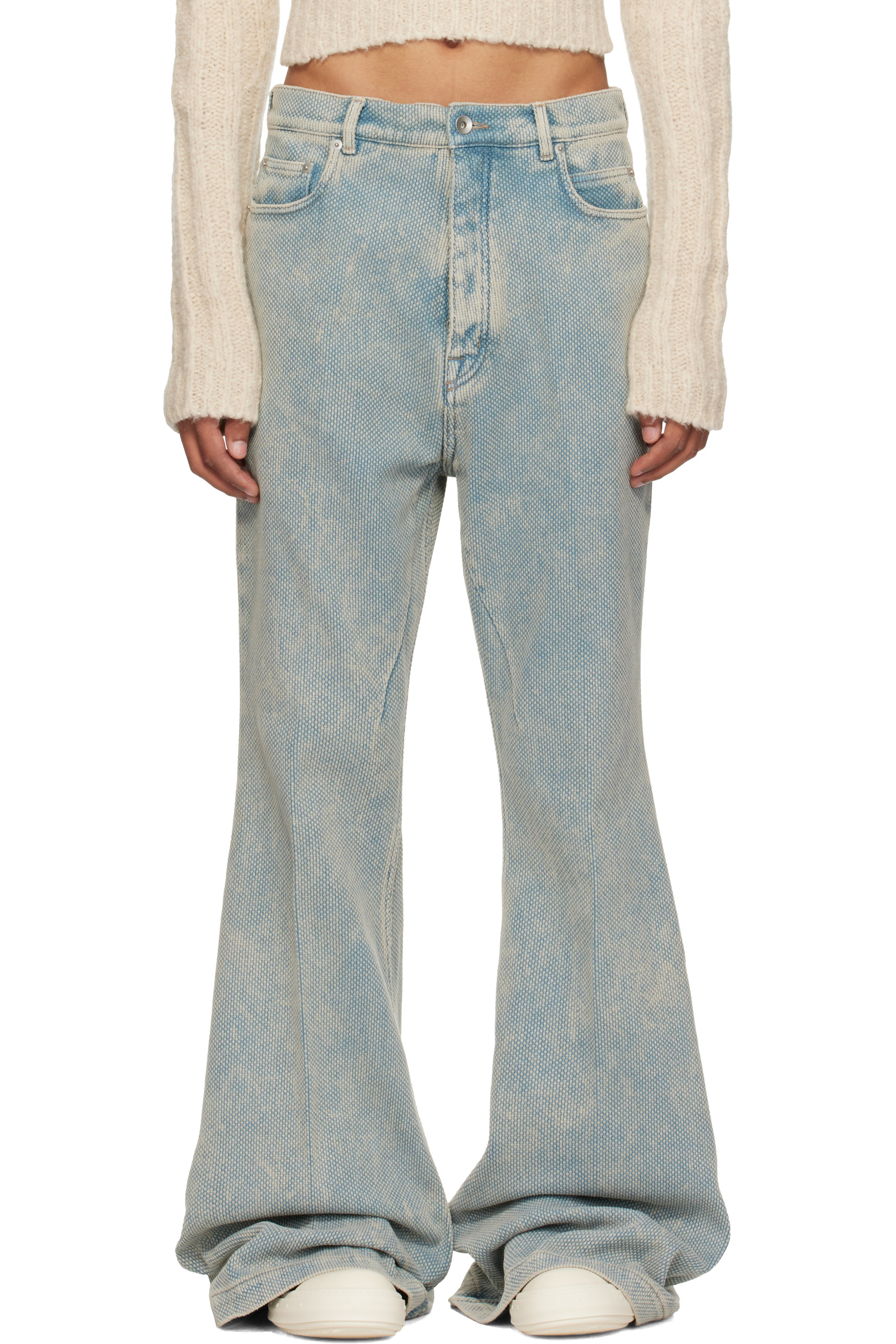 Rick Owens - Blue Tower Bolan Bootcut Jeans