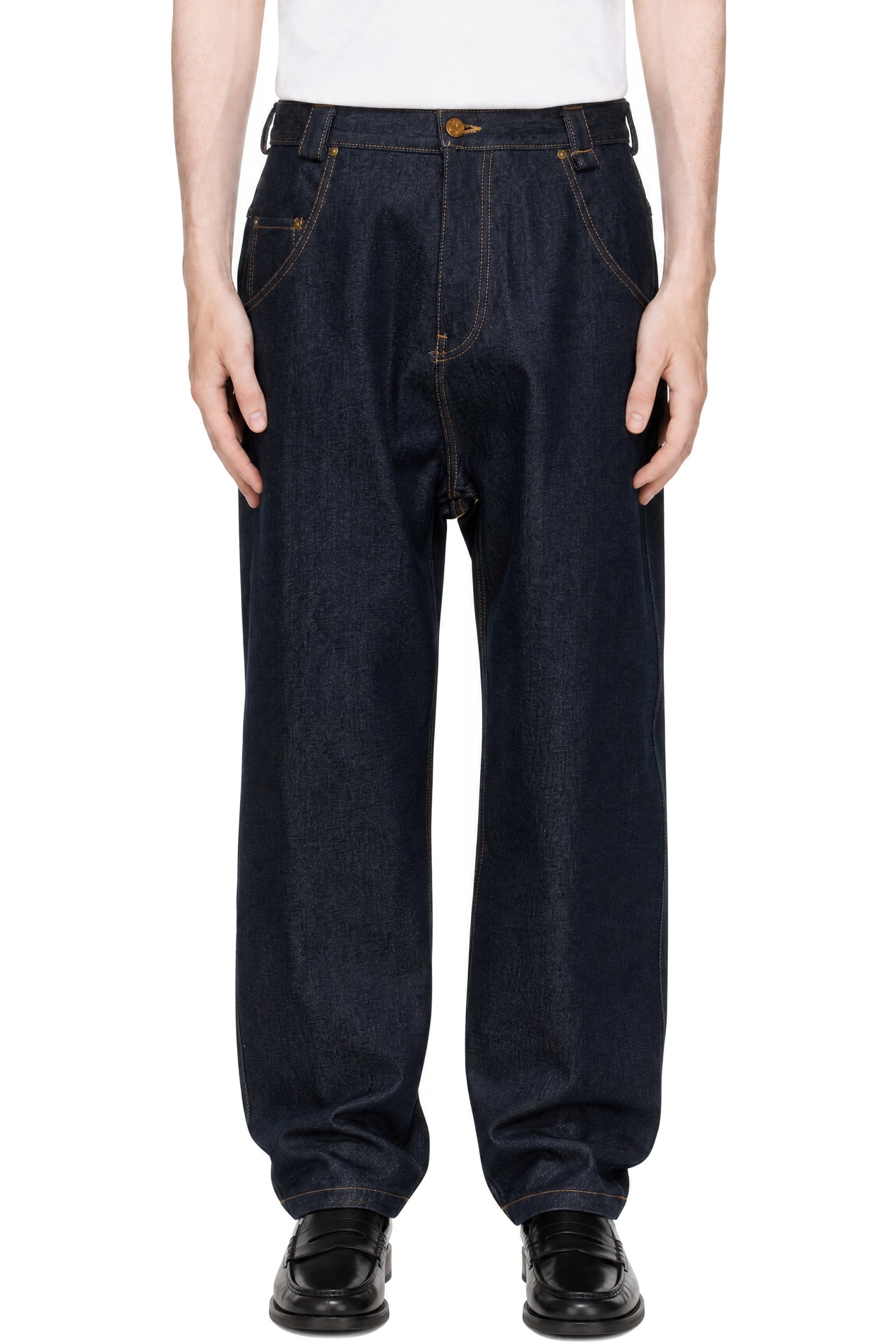 WILLY CHAVARRIA - Navy 'True Bad Boy' Denim Jeans