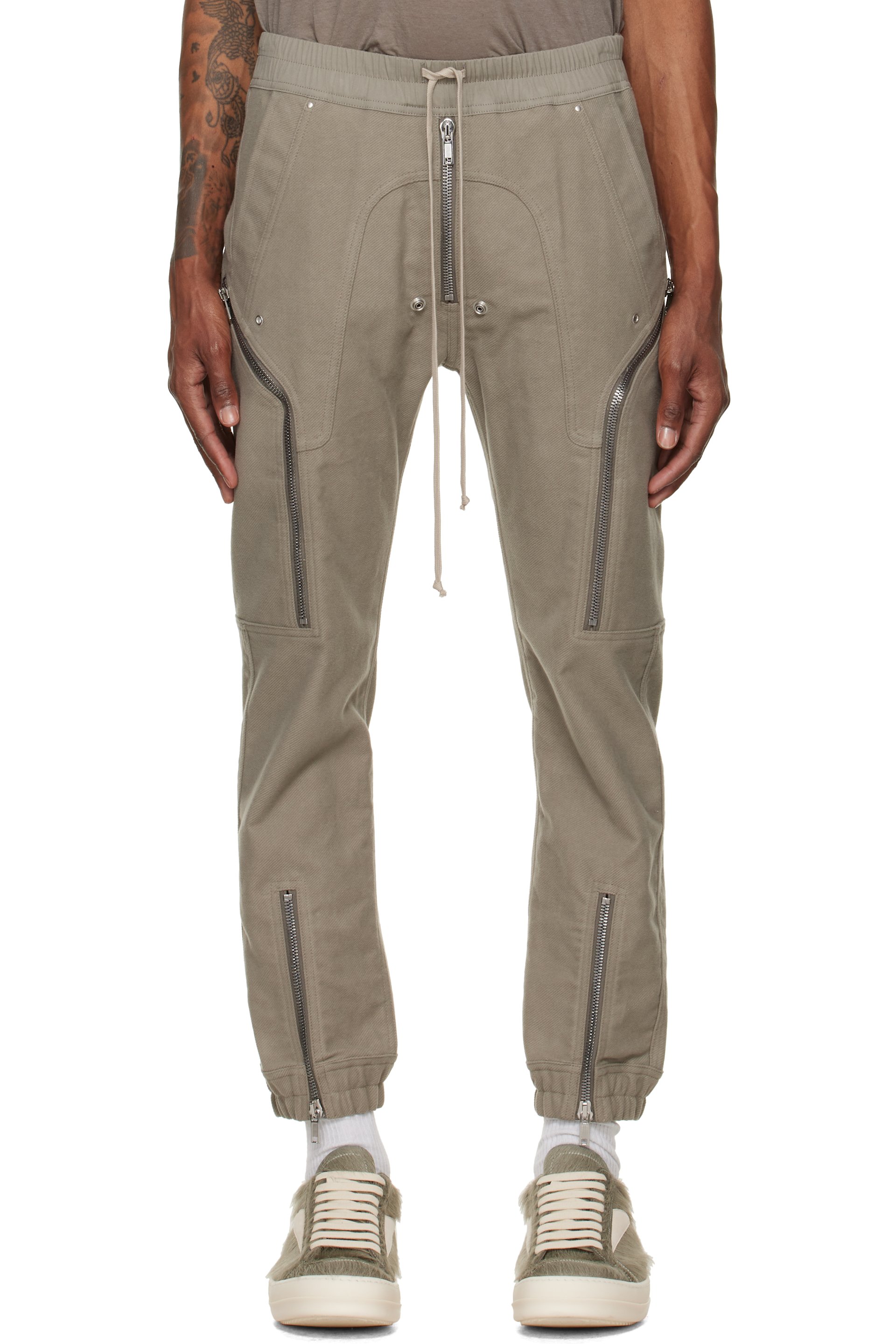 Rick Owens - Gray Tower Heizer Cargo Pants