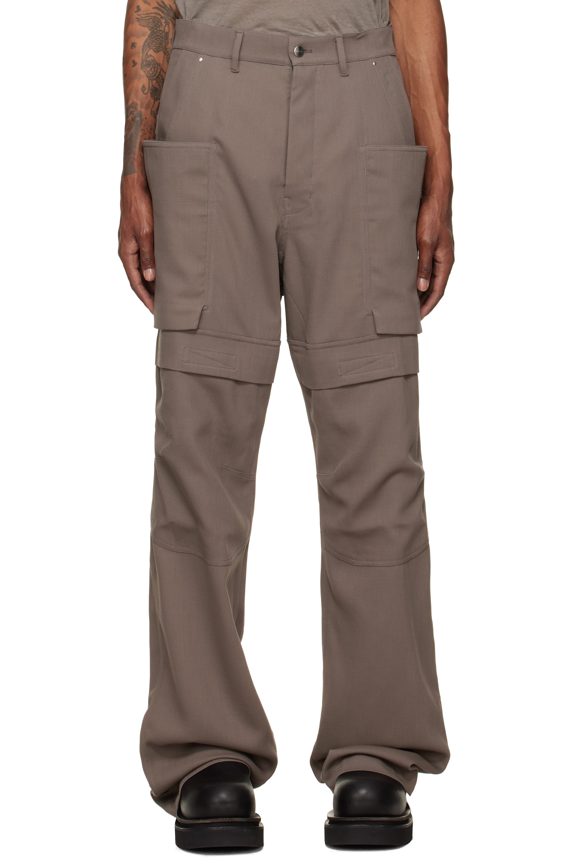 Rick Owens - Gray Tower Stefan Cargo Pants