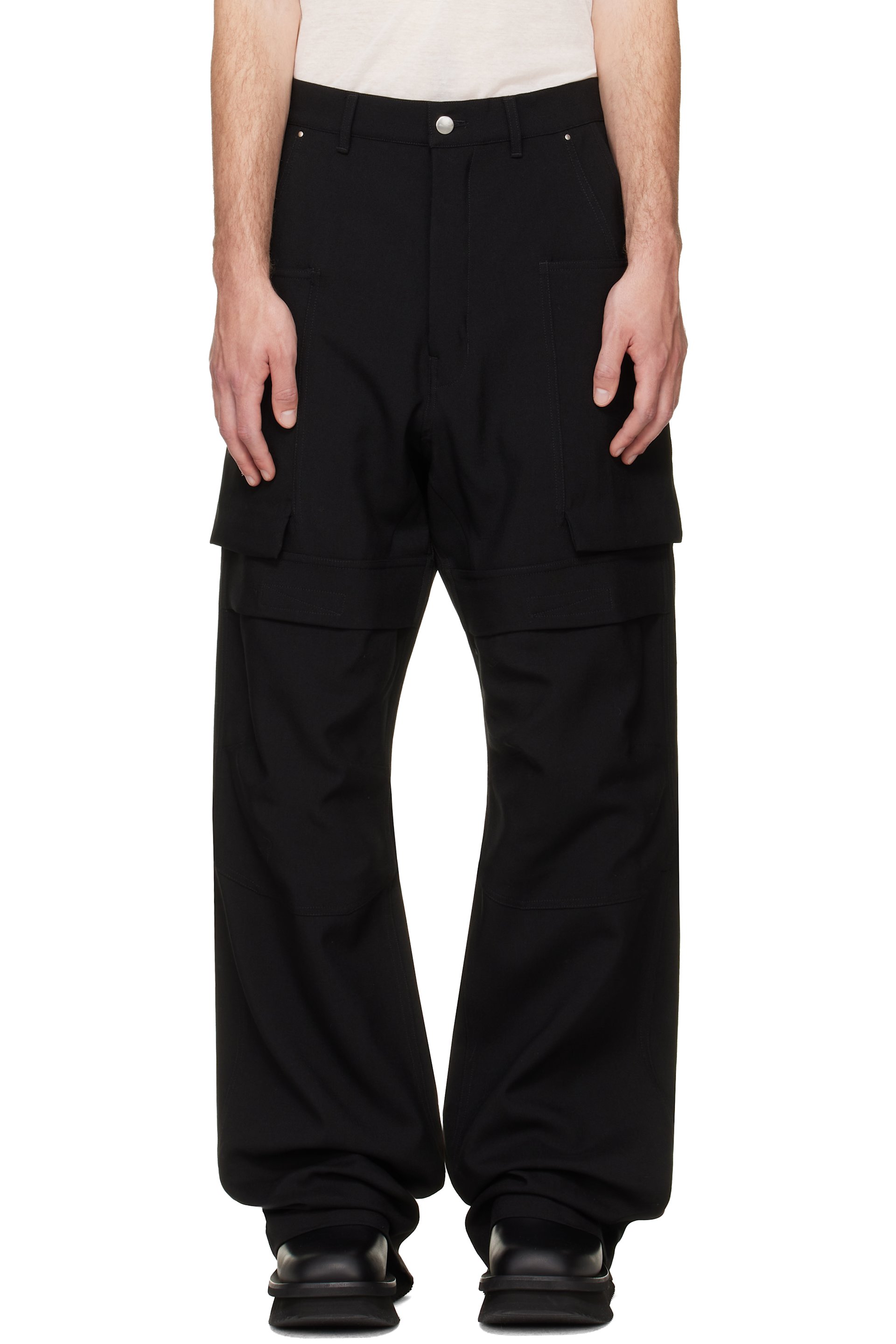 Rick Owens - Pantalon cargo Stefan noir - Tower