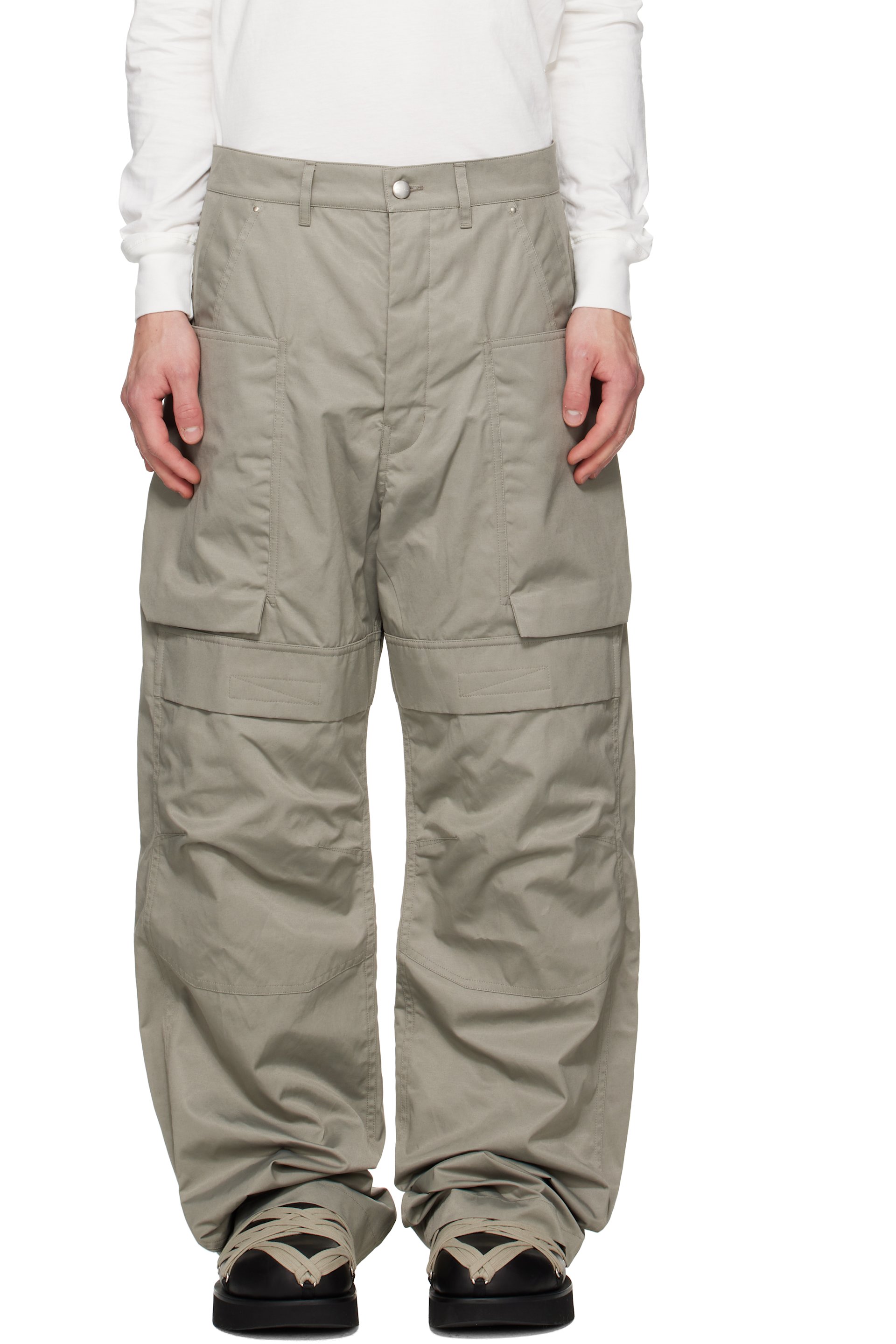 Rick Owens - 灰色 Tower Stefan 工装裤