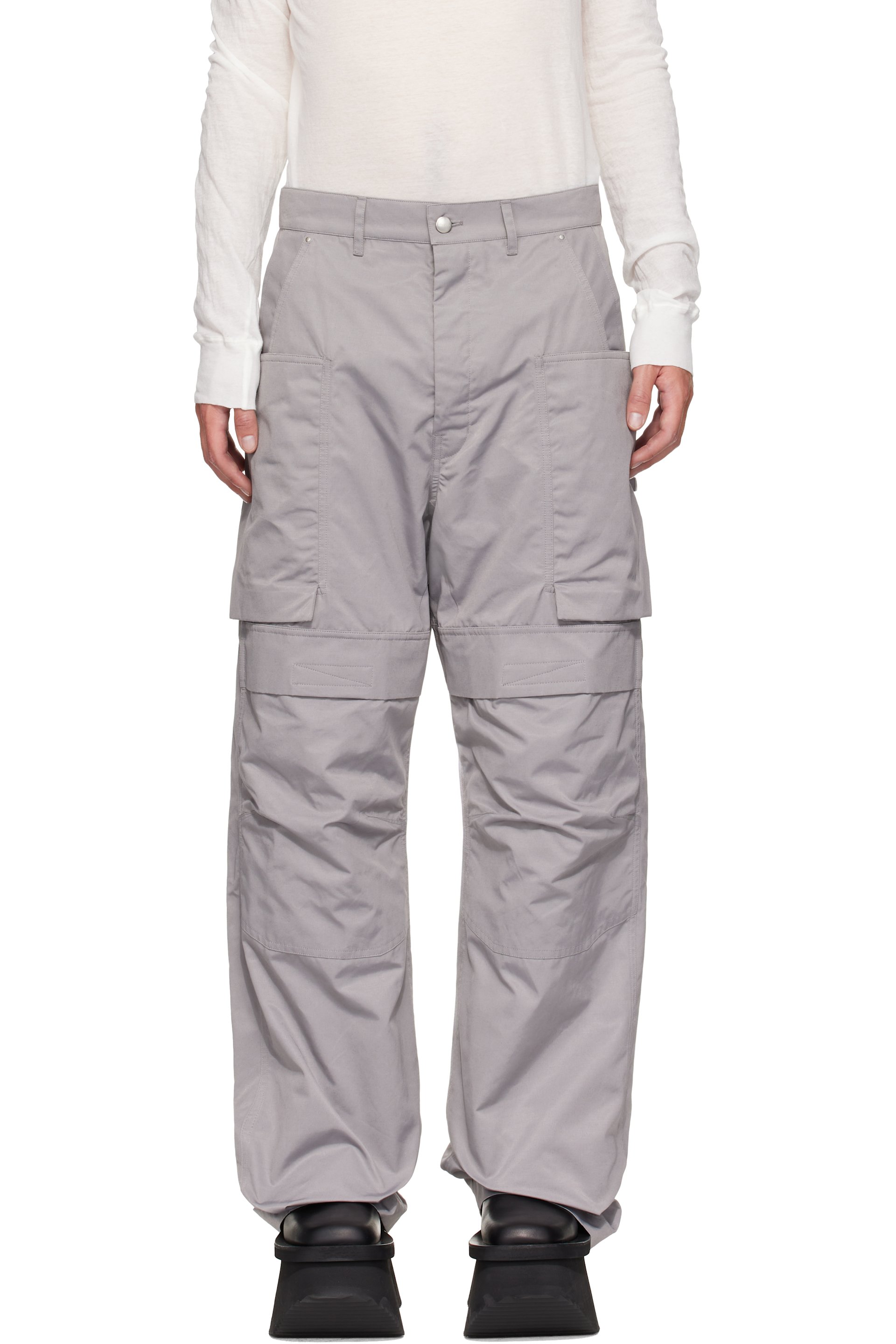 Rick Owens - Gray Tower Stefan Cargo Pants