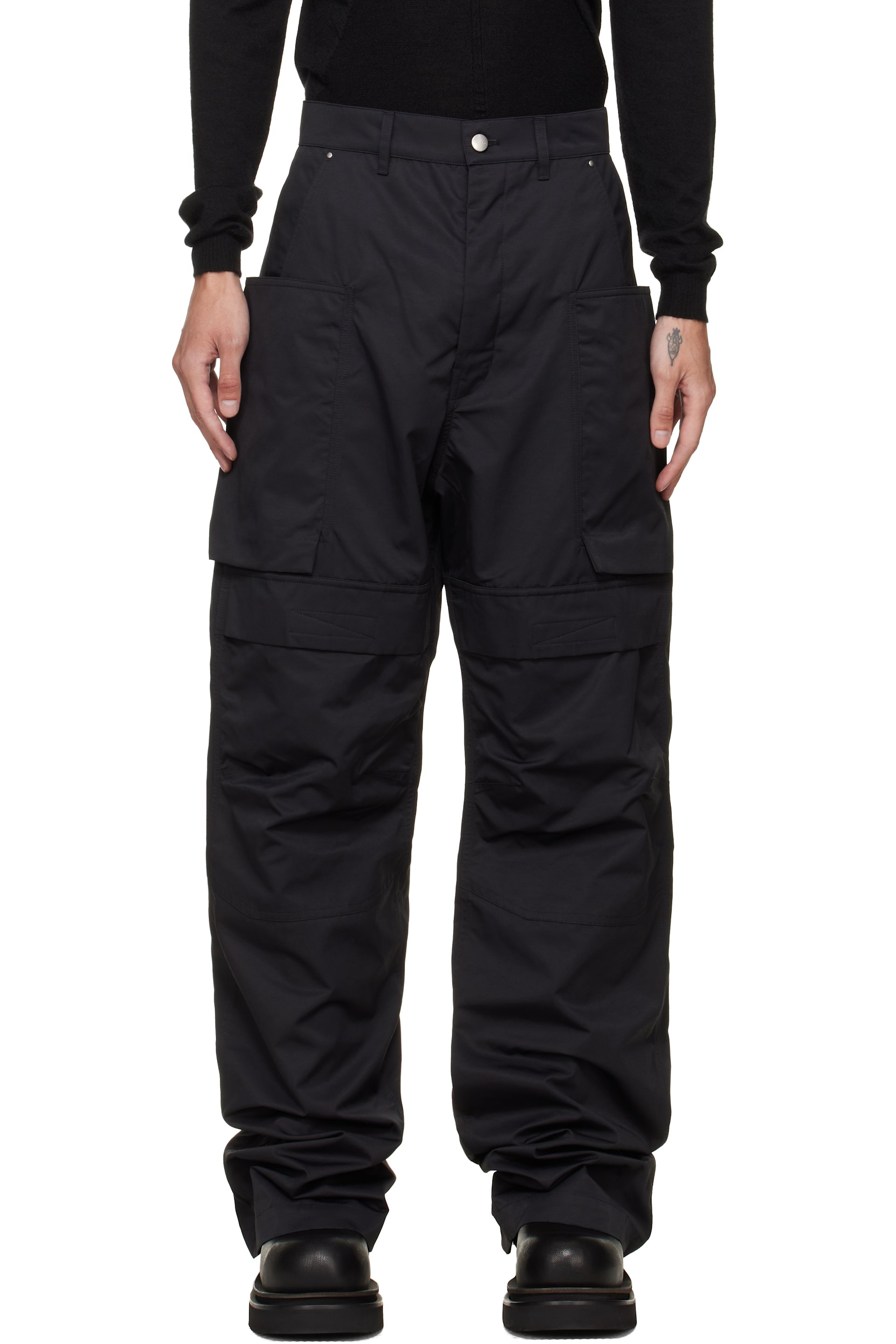 Rick Owens - Black Tower Stefan Cargo Pants