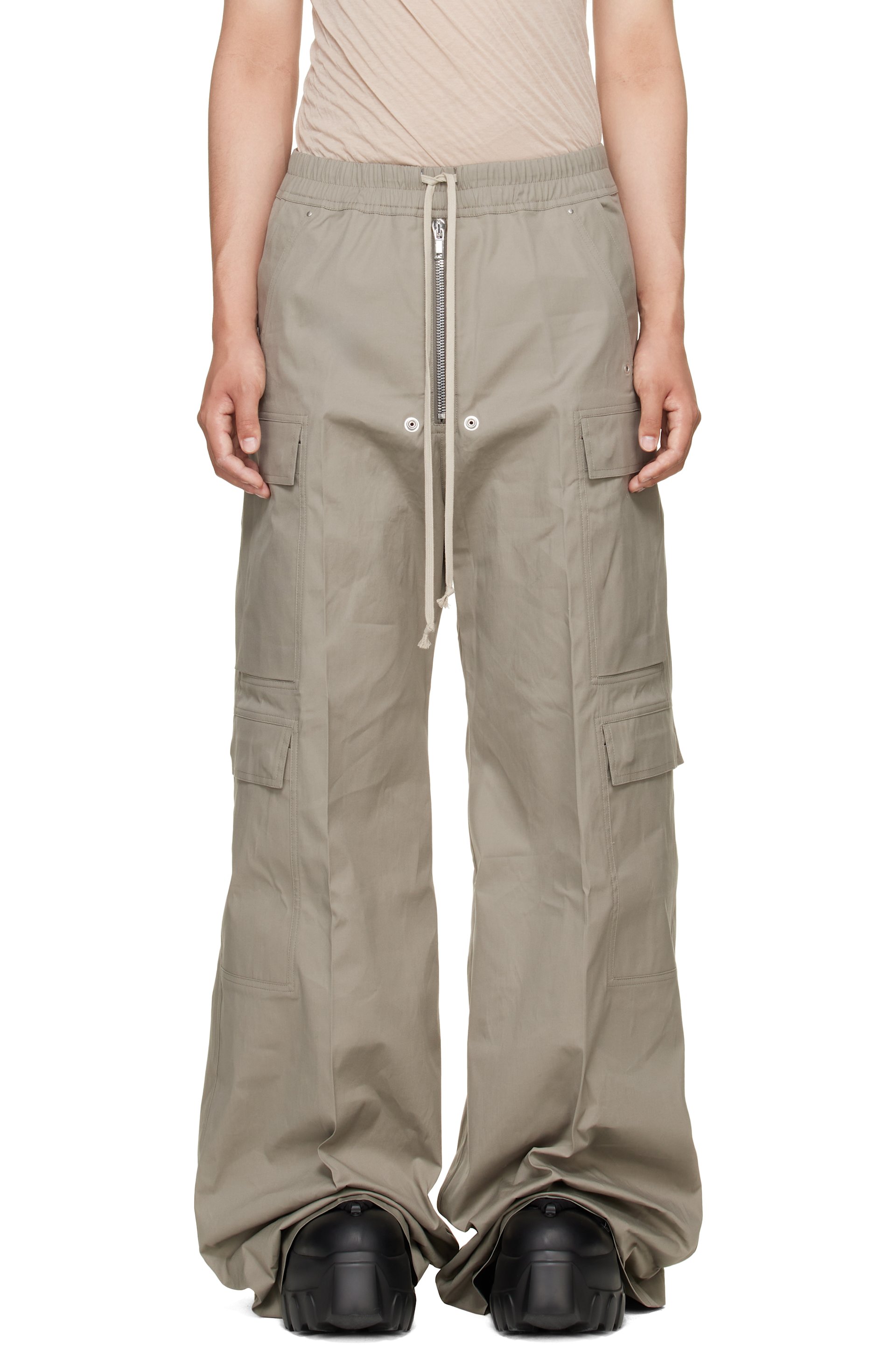 Rick Owens - Taupe Tower Cargobelas Cargo Pants