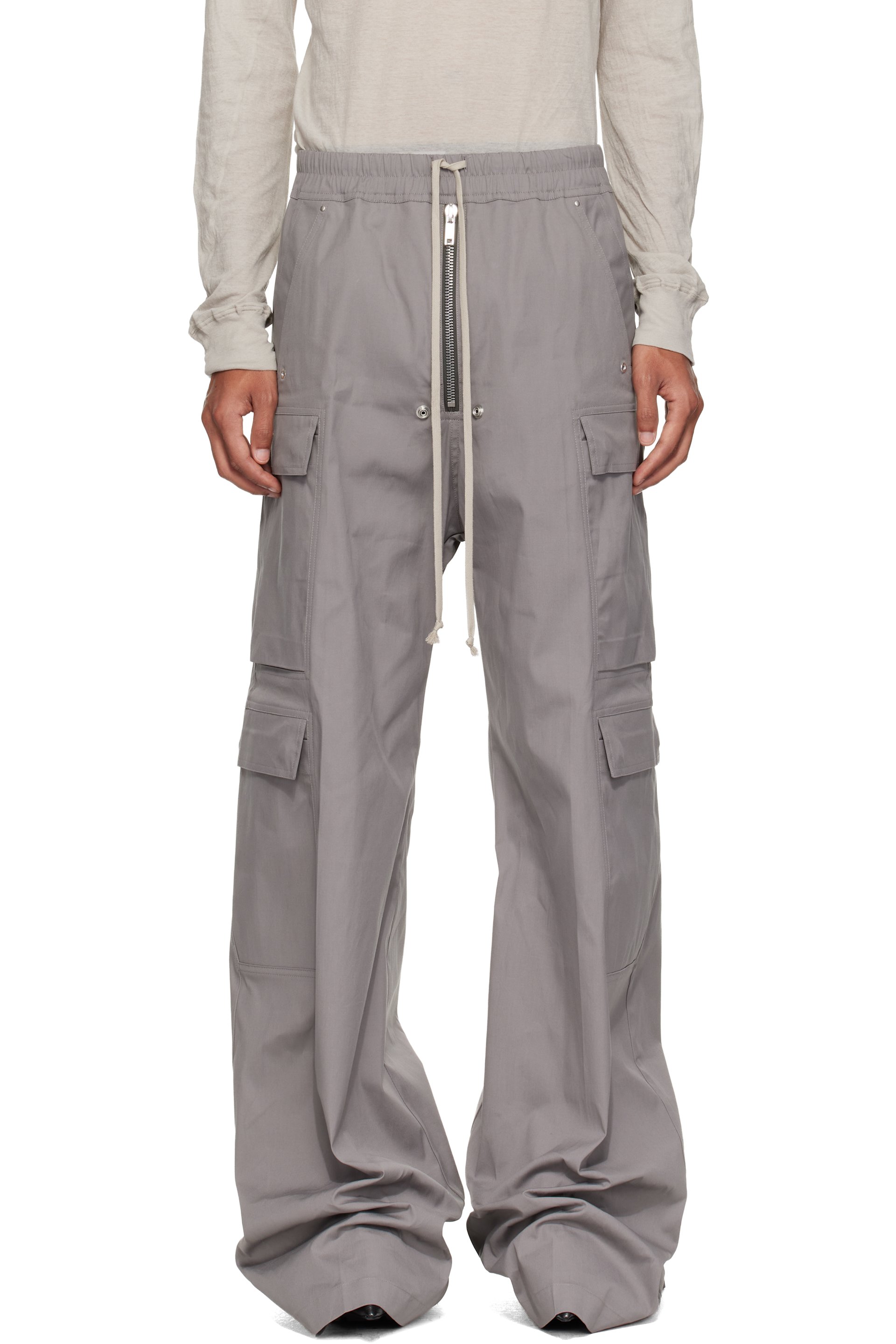 Rick Owens - Pantalon cargo Cargobelas gris - Tower