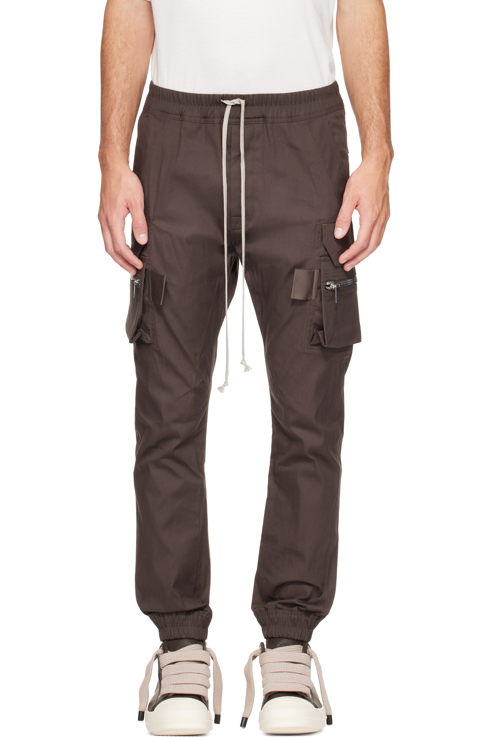 Rick Owens - Brown Tower Heavy Cotton Poplin Mastodon Cargo Pants