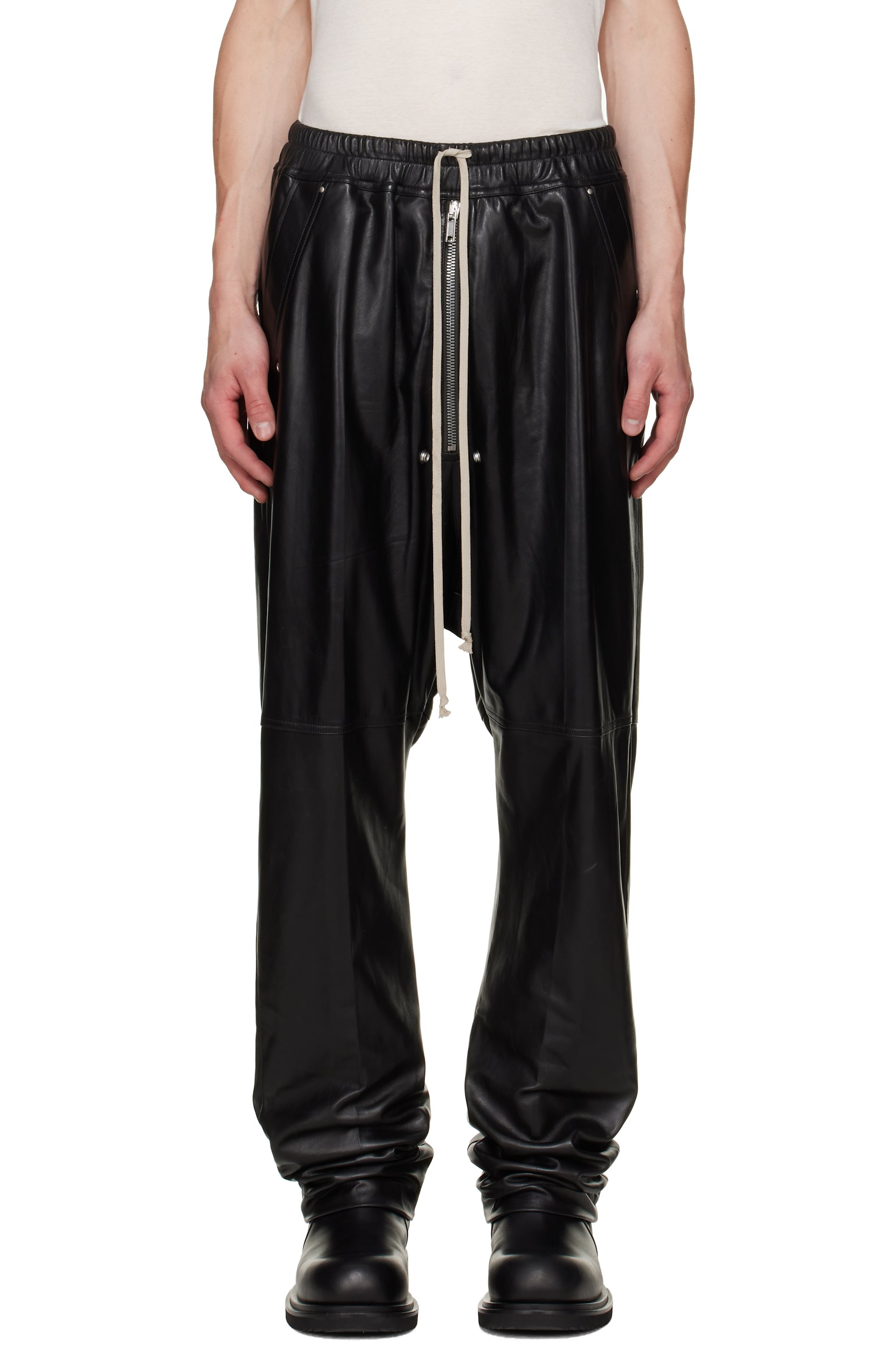 Rick Owens - Black Tower Bela Leather Pants