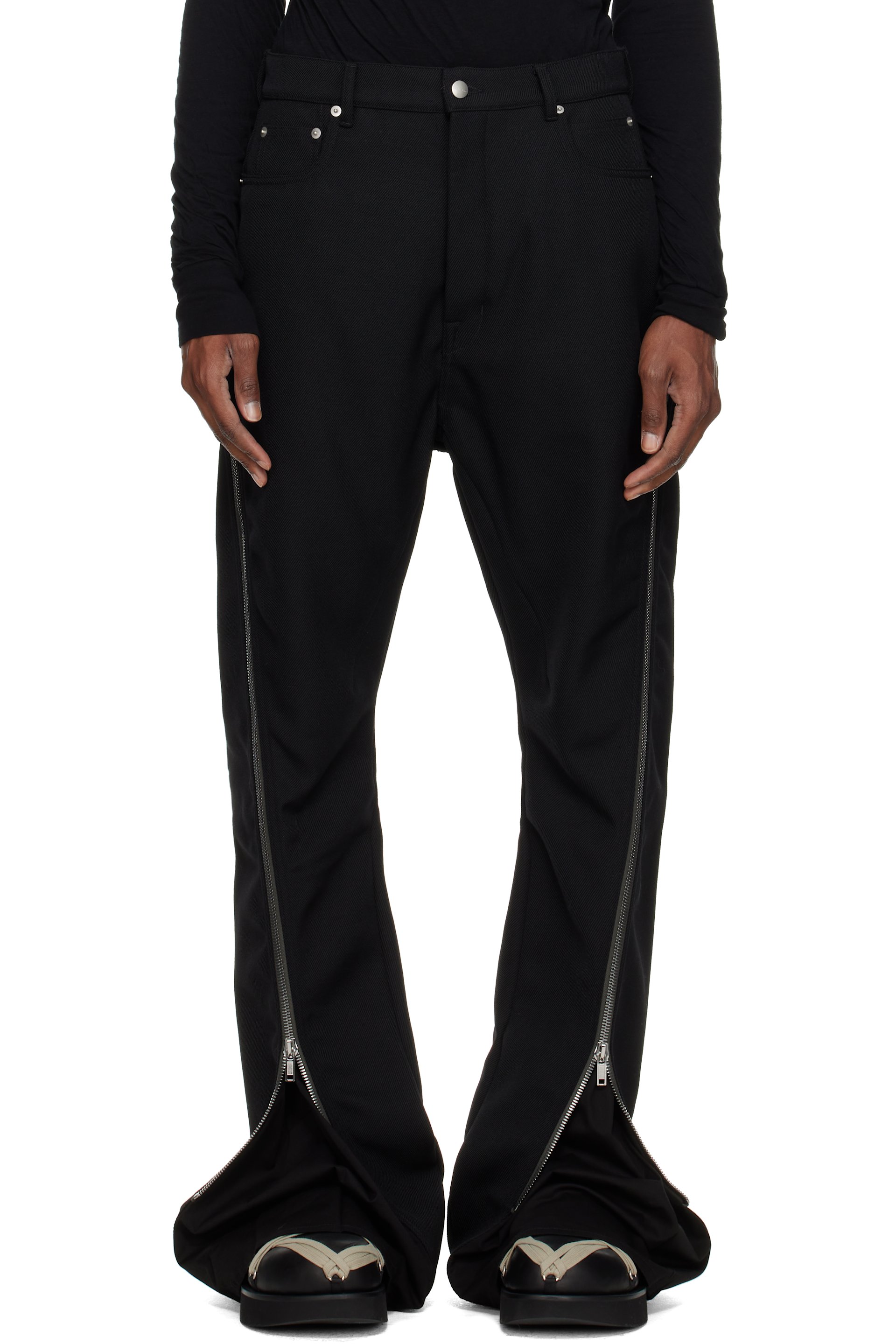 Rick Owens - Black Tower Bolan Banana Trousers