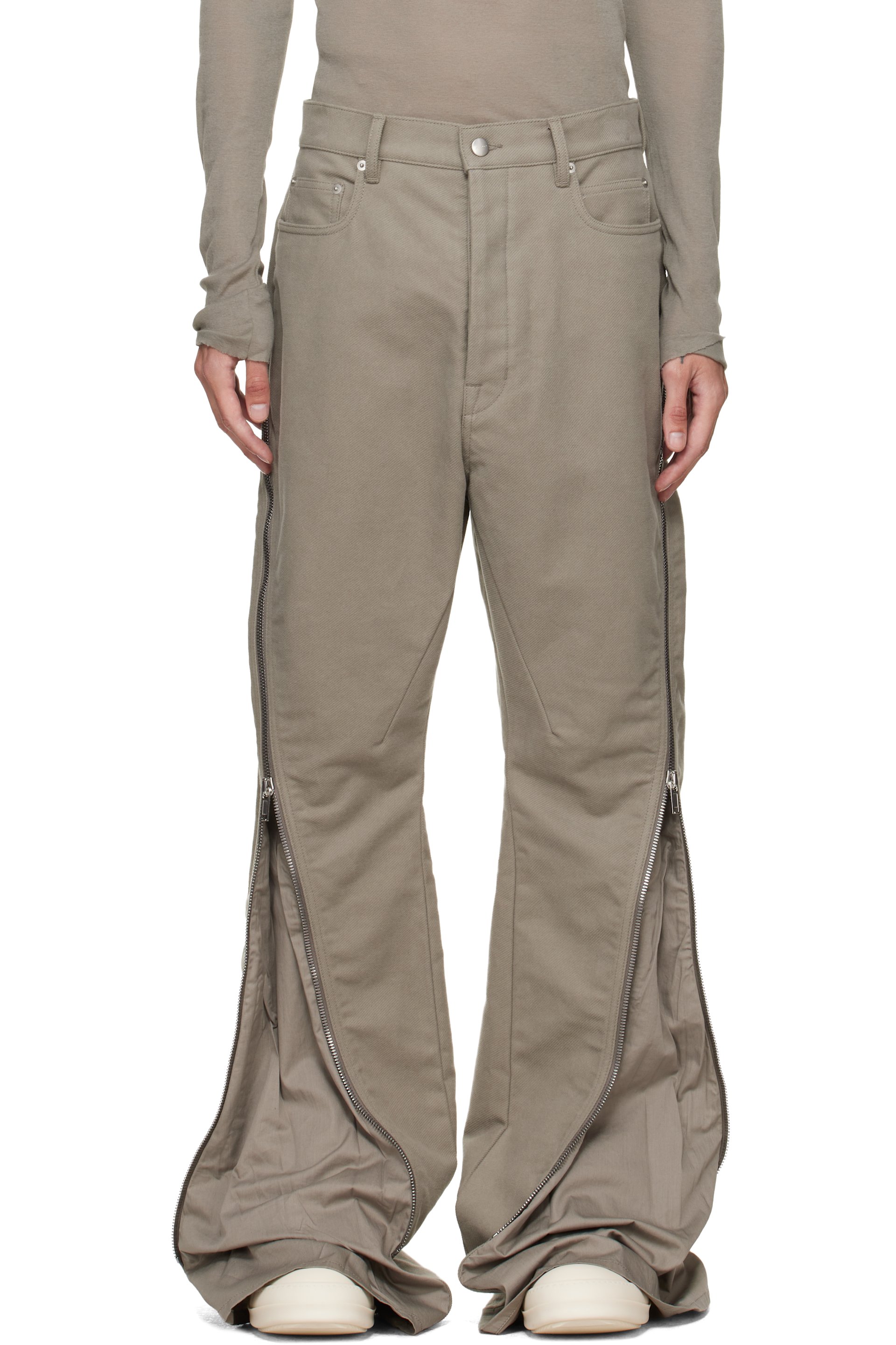 Rick Owens - Gray Tower Bolan Banana Trousers