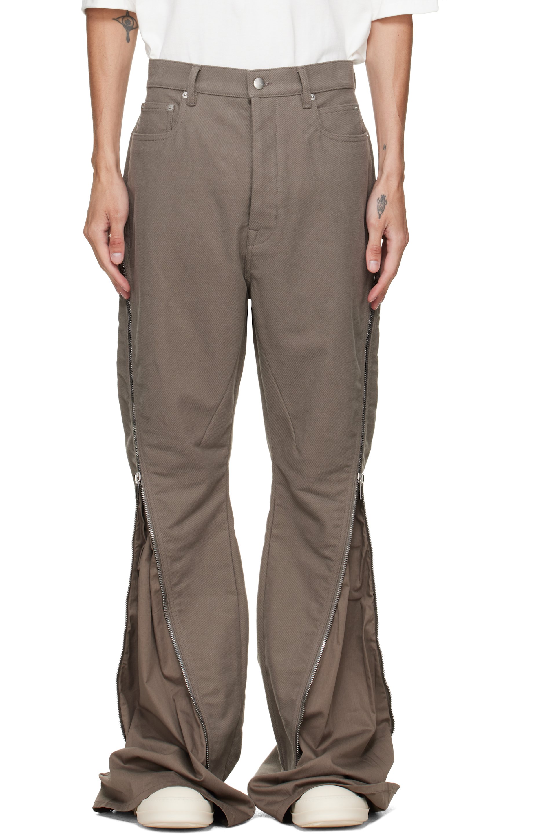 Rick Owens - Gray Tower Bolan Banana Trousers