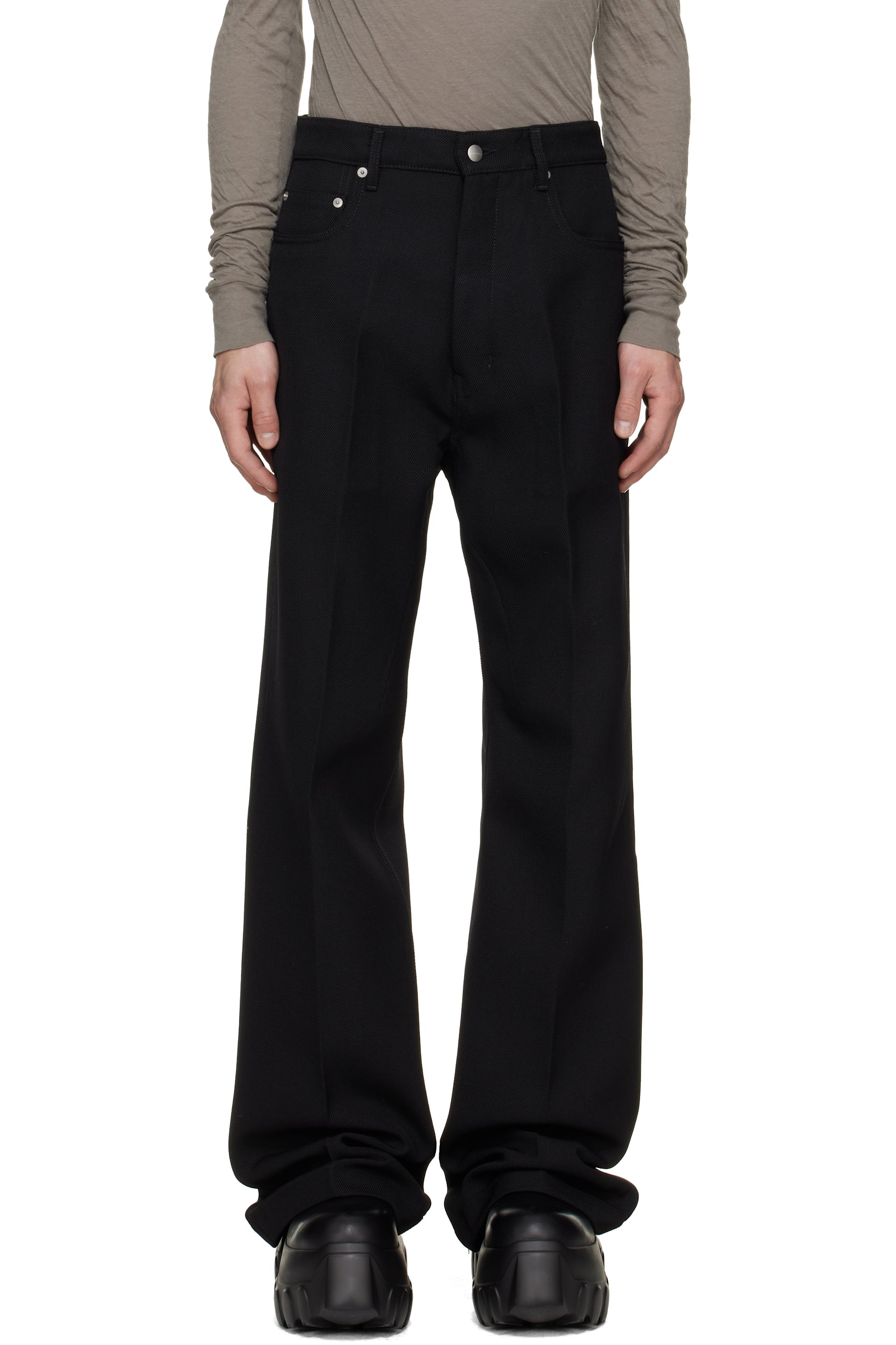 Rick Owens - Black Tower Geth Wool Whipcord Jeans
