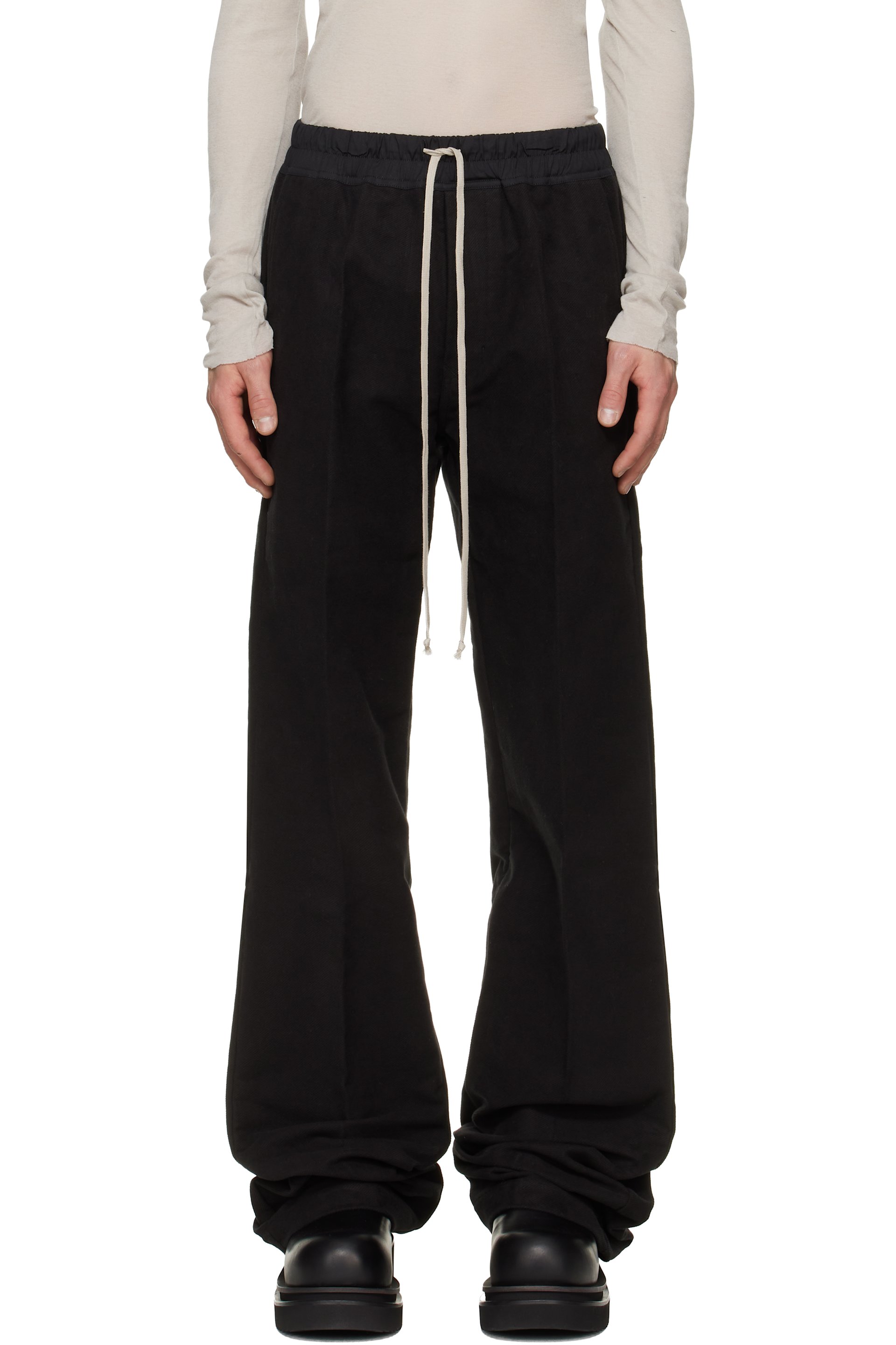 Rick Owens - Pantalon Dietrich noir à cordon coulissant - Tower