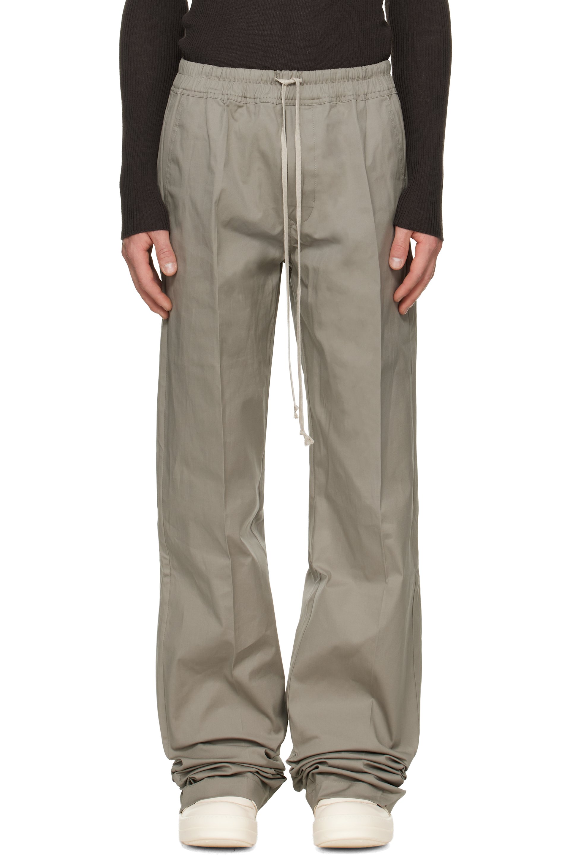 Rick Owens - Pantalon Dietrich taupe à cordon coulissant - Tower