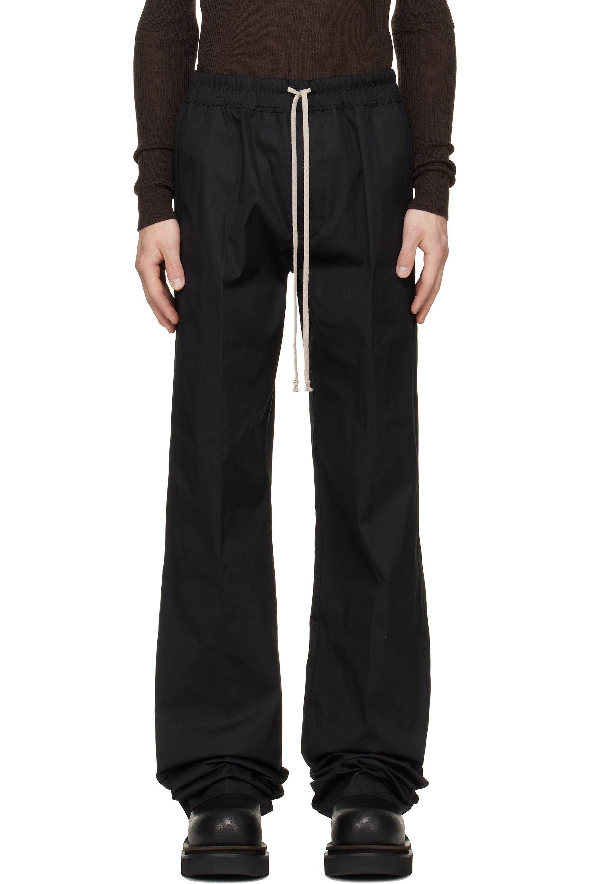 Rick Owens - Black Tower Dietrich Drawstring Trousers