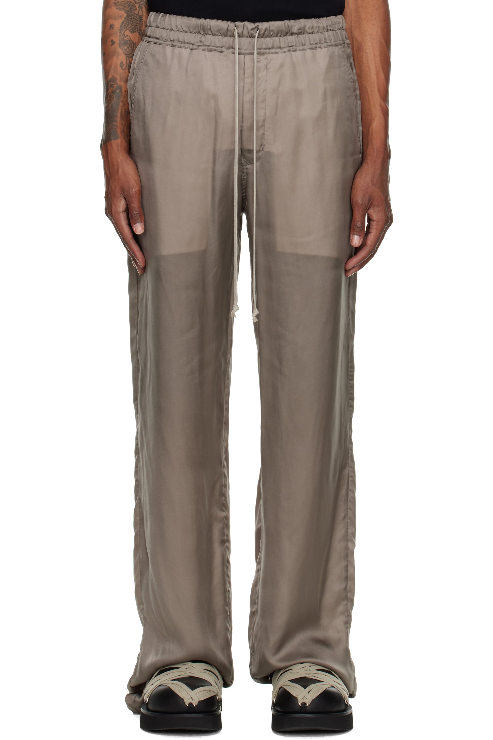 Rick Owens - Gray Temple Dietrich Drawstring Lounge Pants