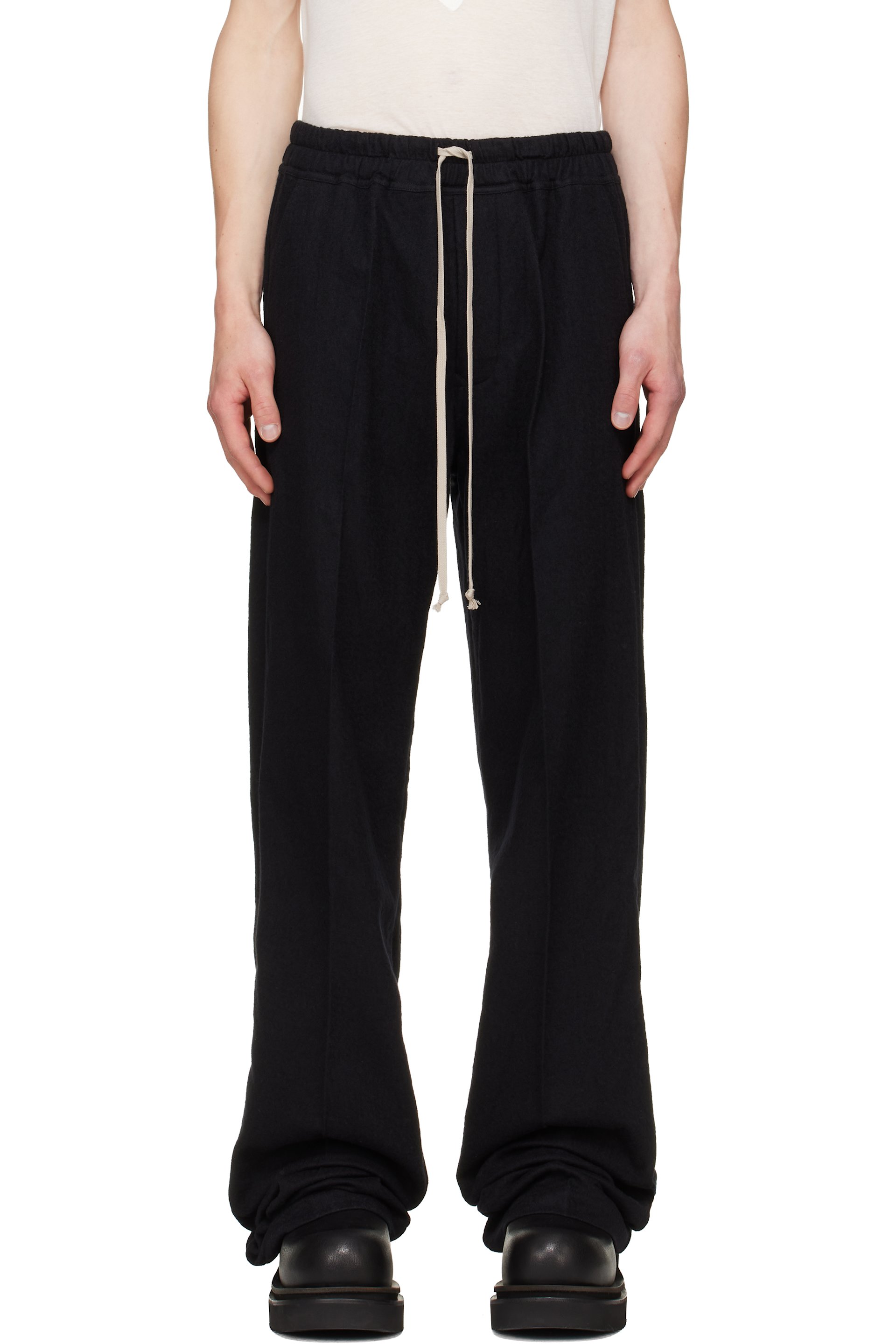 Rick Owens - Black Tower Dietrich Drawstring Trousers