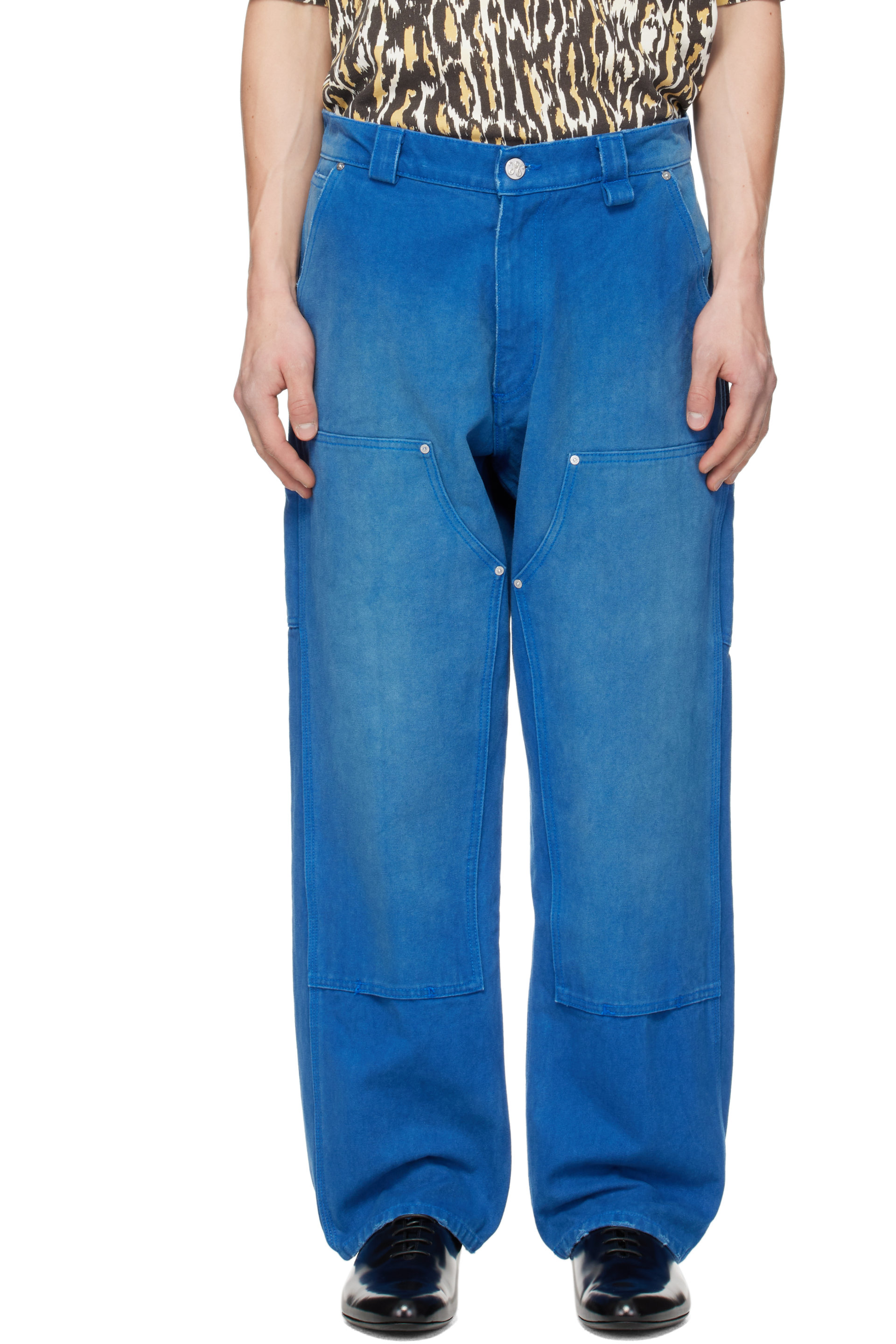 WILLY CHAVARRIA - Blue Workwear Carpenter Trousers