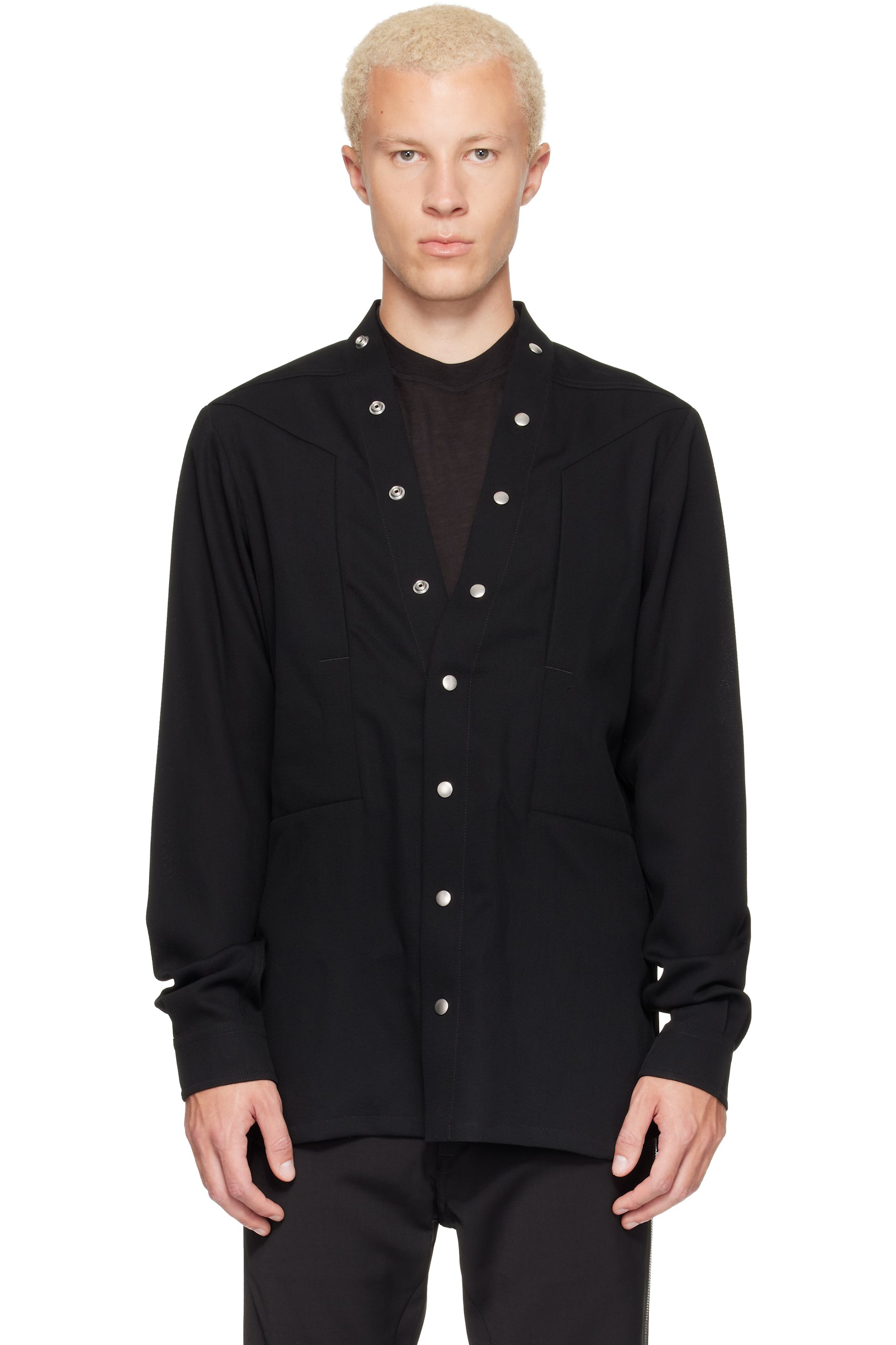 Rick Owens - Black Tower Larry Fogpocket Shirt