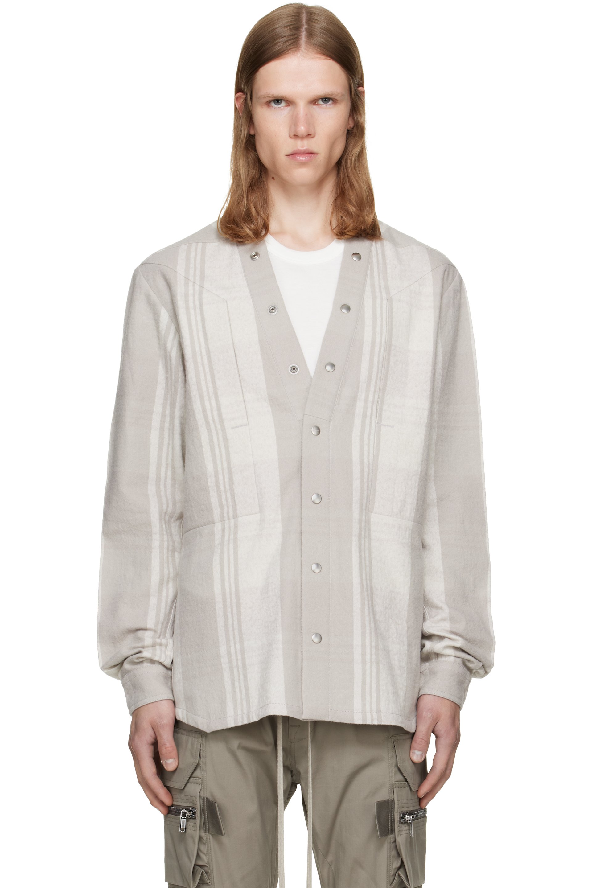 Rick Owens - Gray Tower Larry Fogpocket Shirt