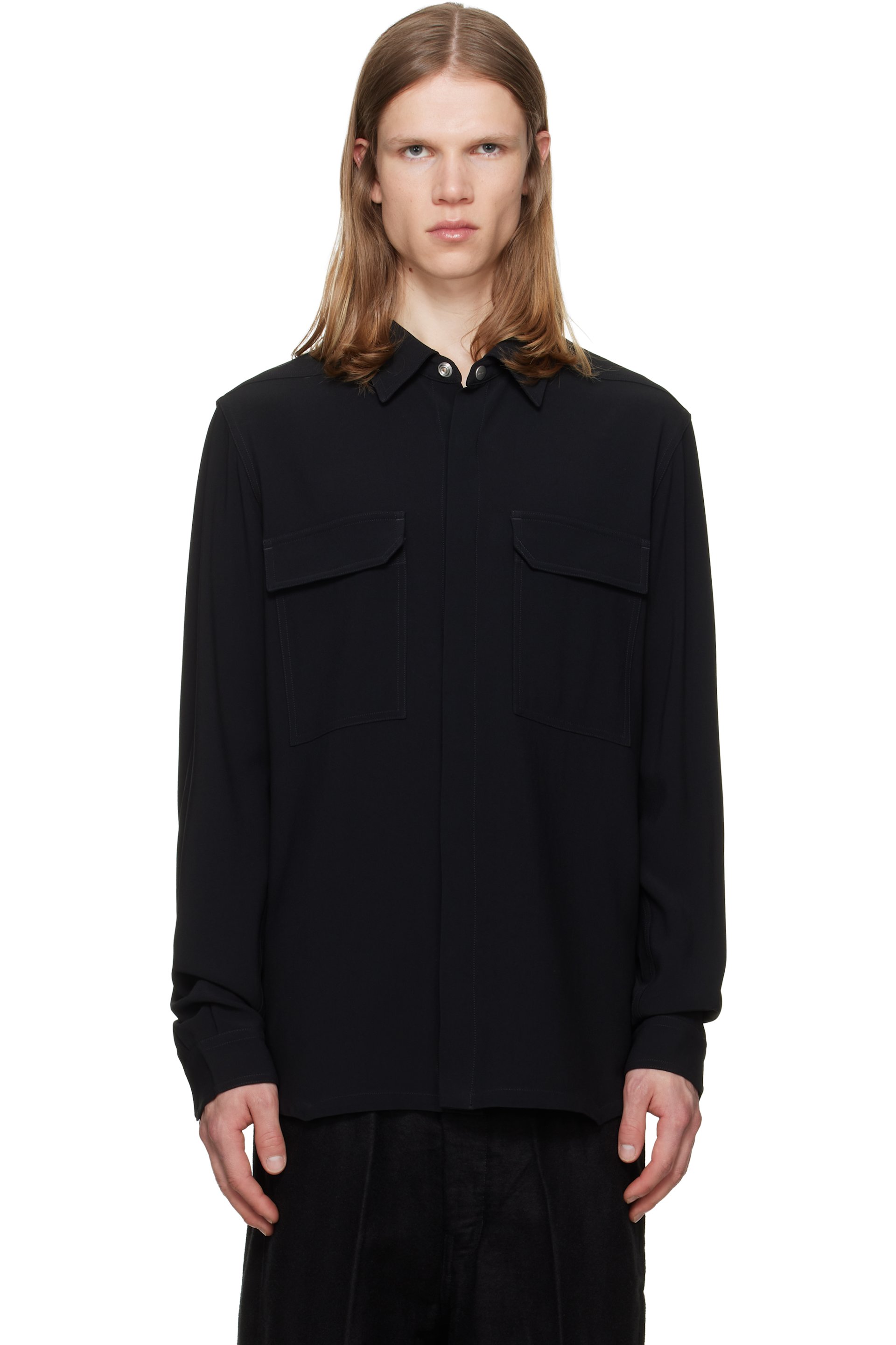 Rick Owens - Black Tower Overshirt
