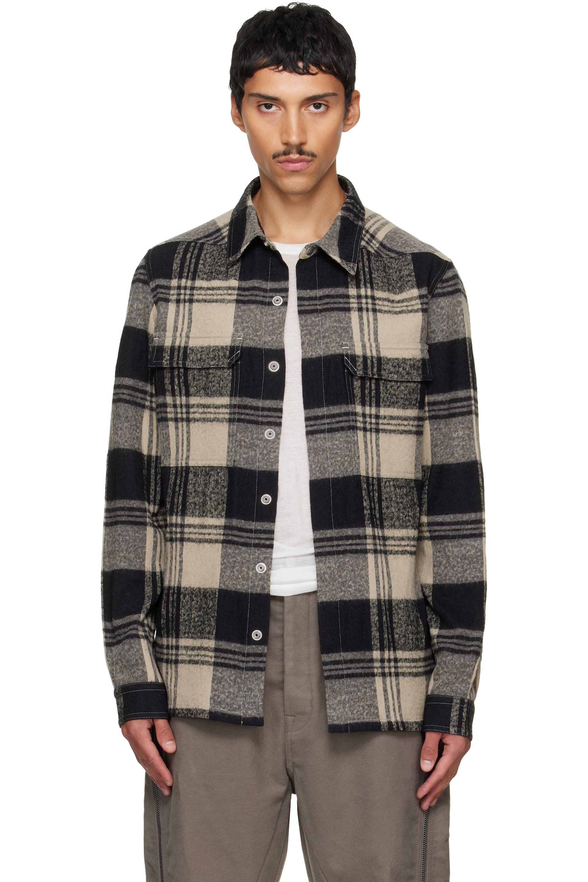 Rick Owens - Gray & Black Tower Outershirt