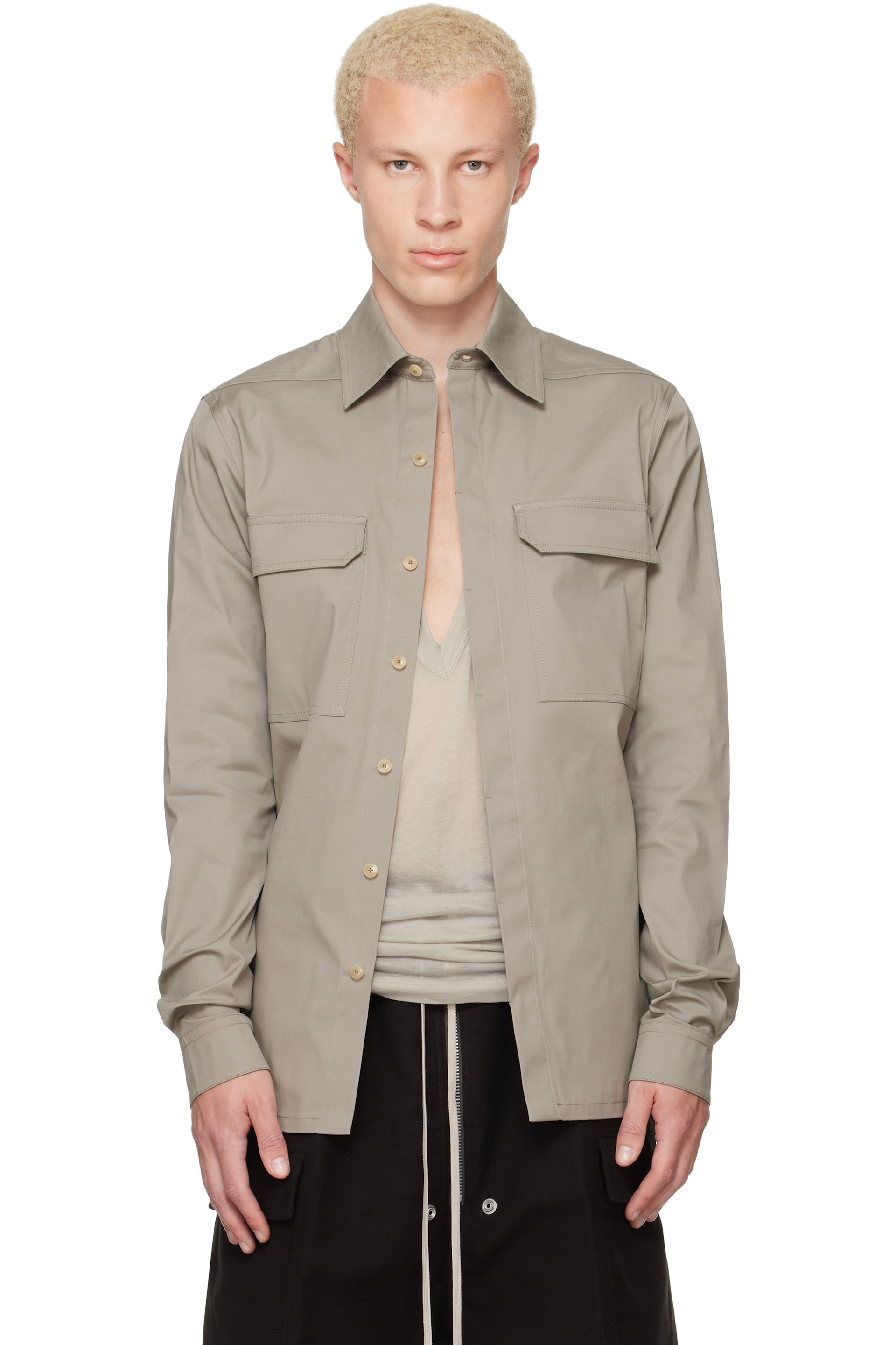 Rick Owens - Gray Tower Work Shirt