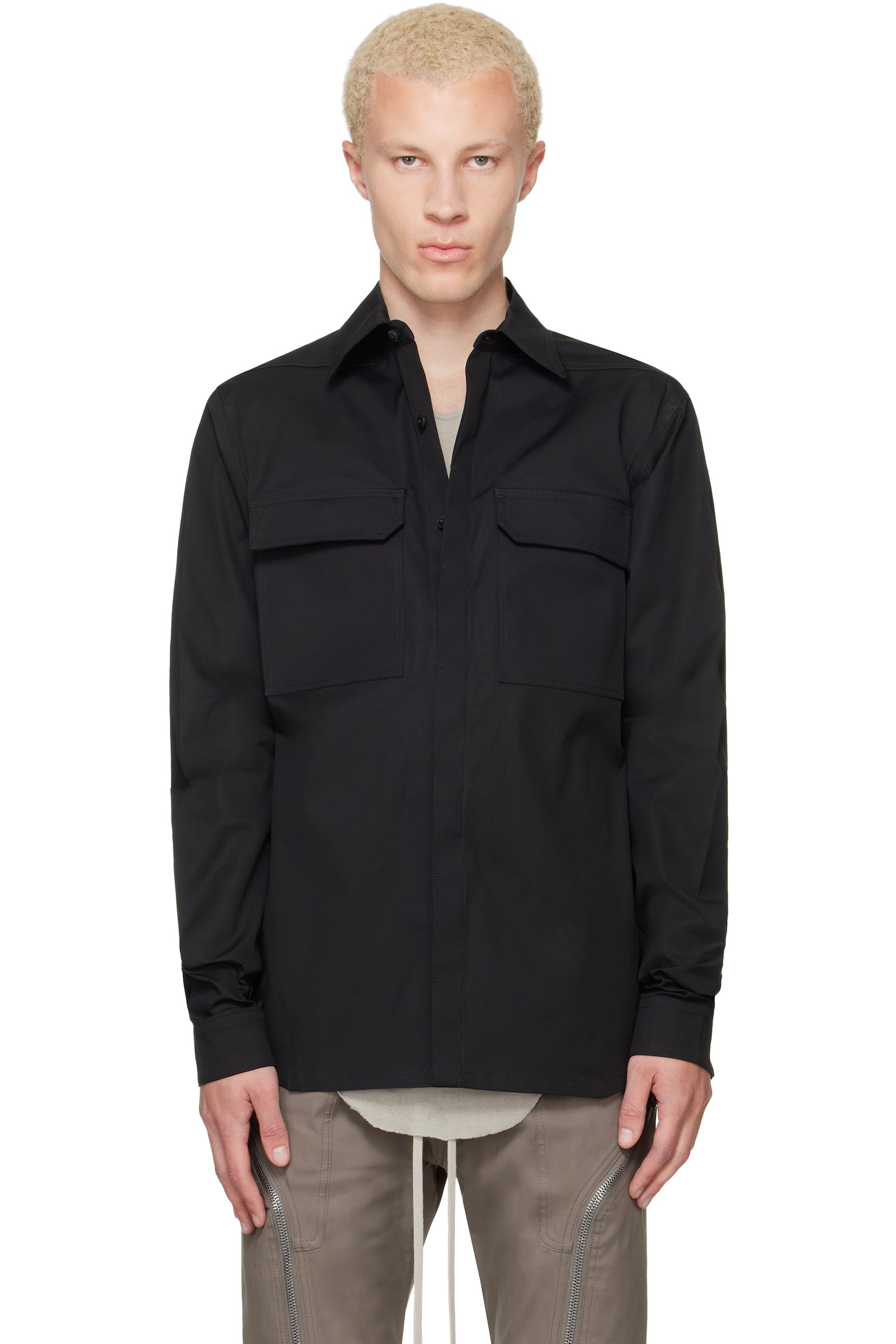 Rick Owens - Black Tower Work Shirt
