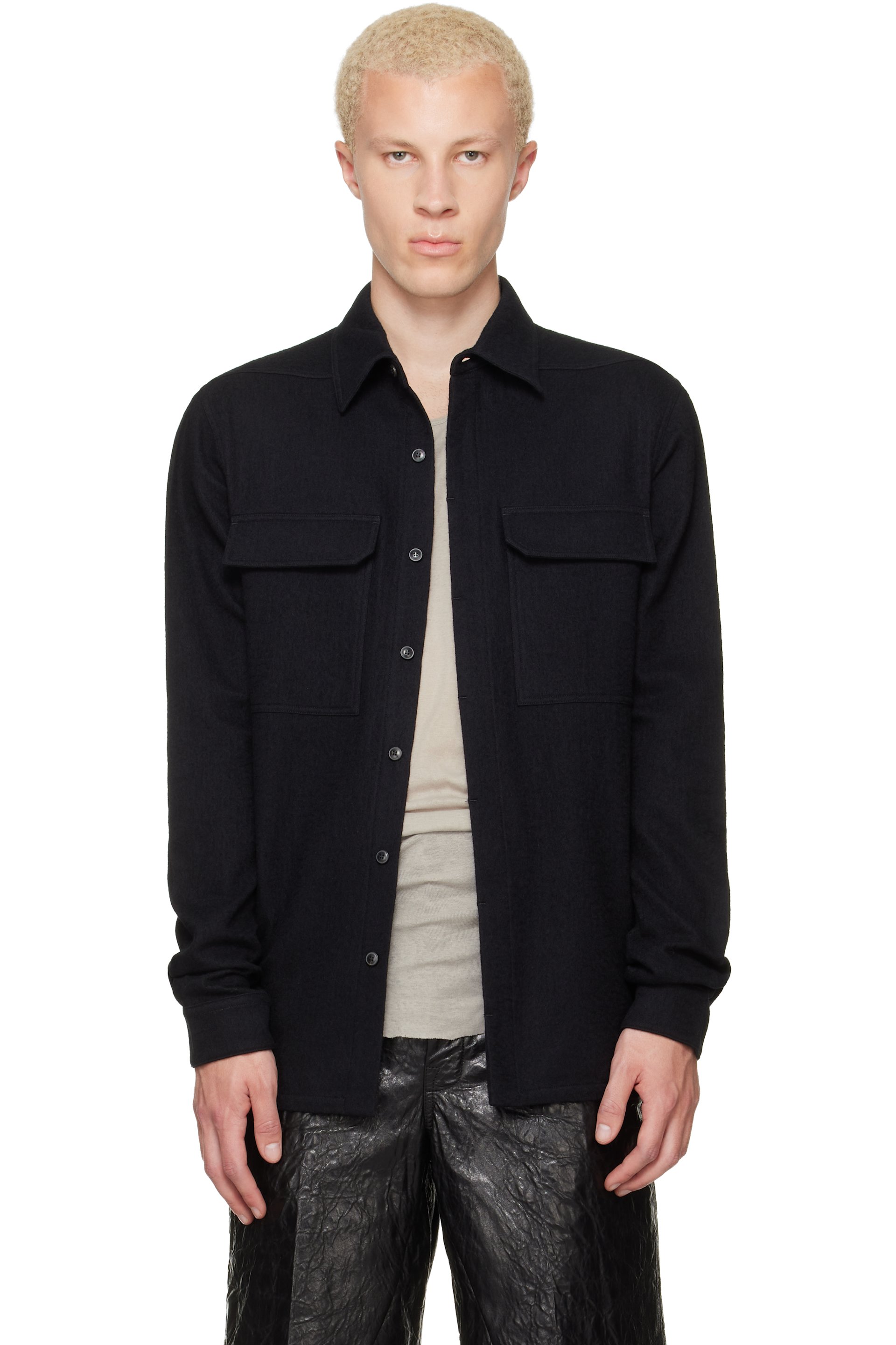 Rick Owens - Black Tower Work Shirt