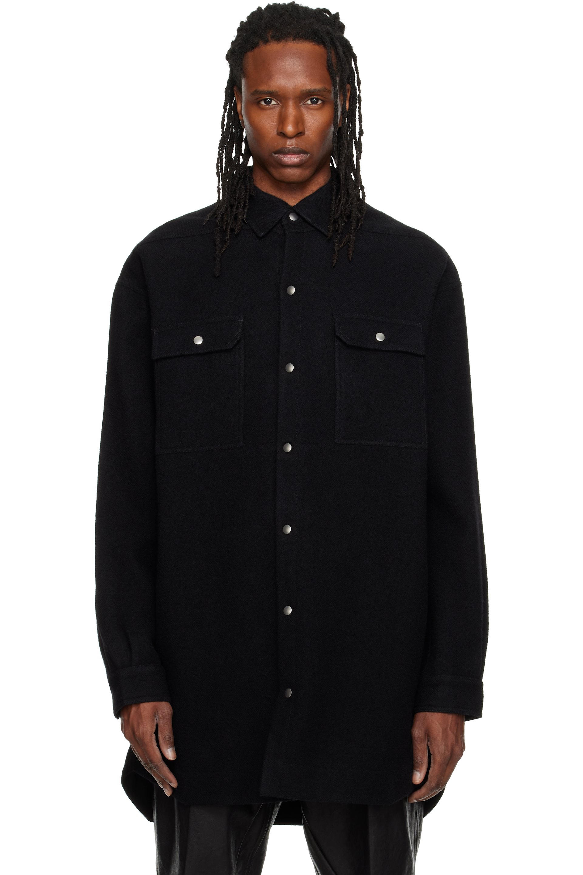 Rick Owens - Black Tower Oversized Overshirt